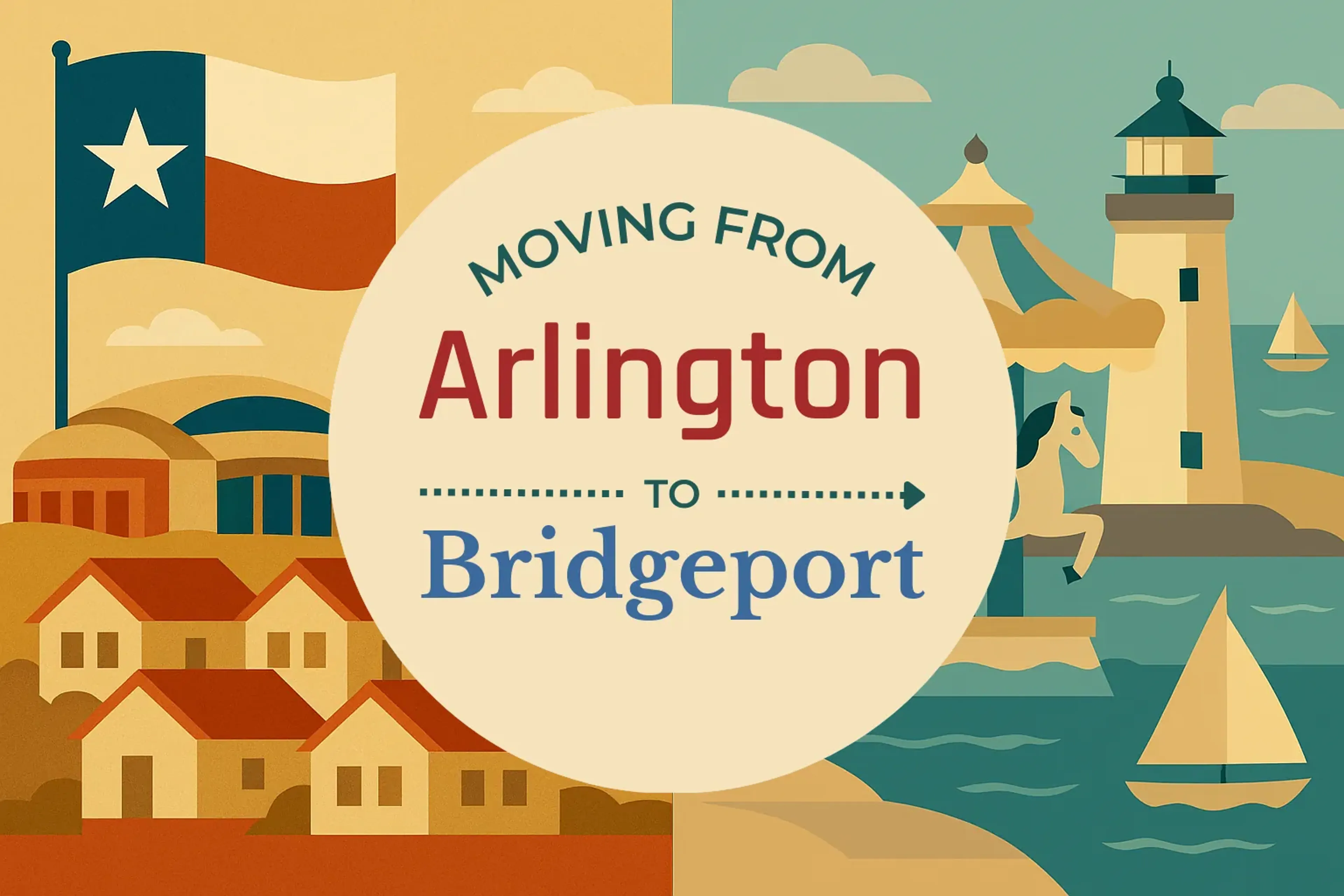 Side-by-side comparison of Arlington to Bridgeport moving companies