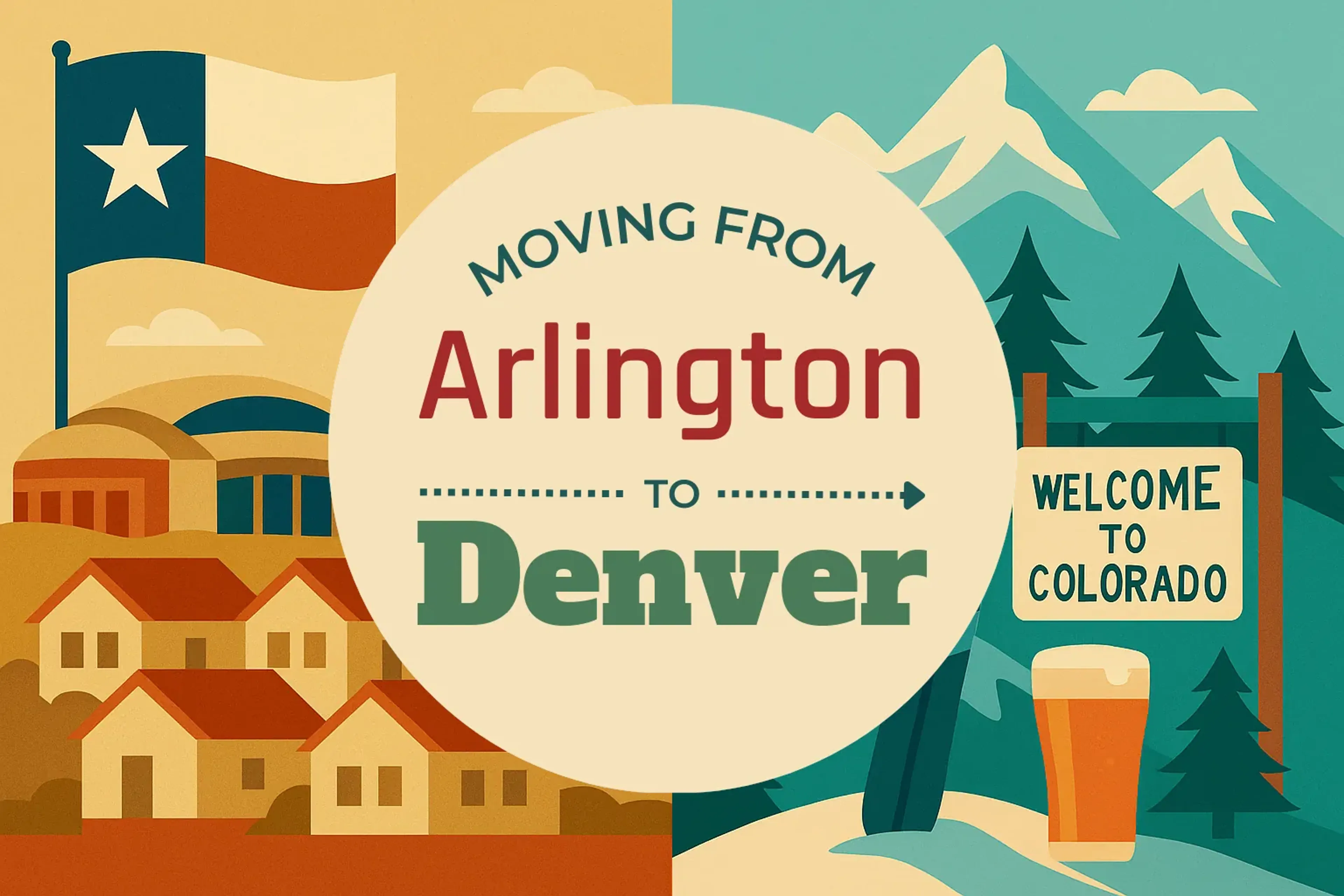Side-by-side comparison of Arlington to Denver moving companies