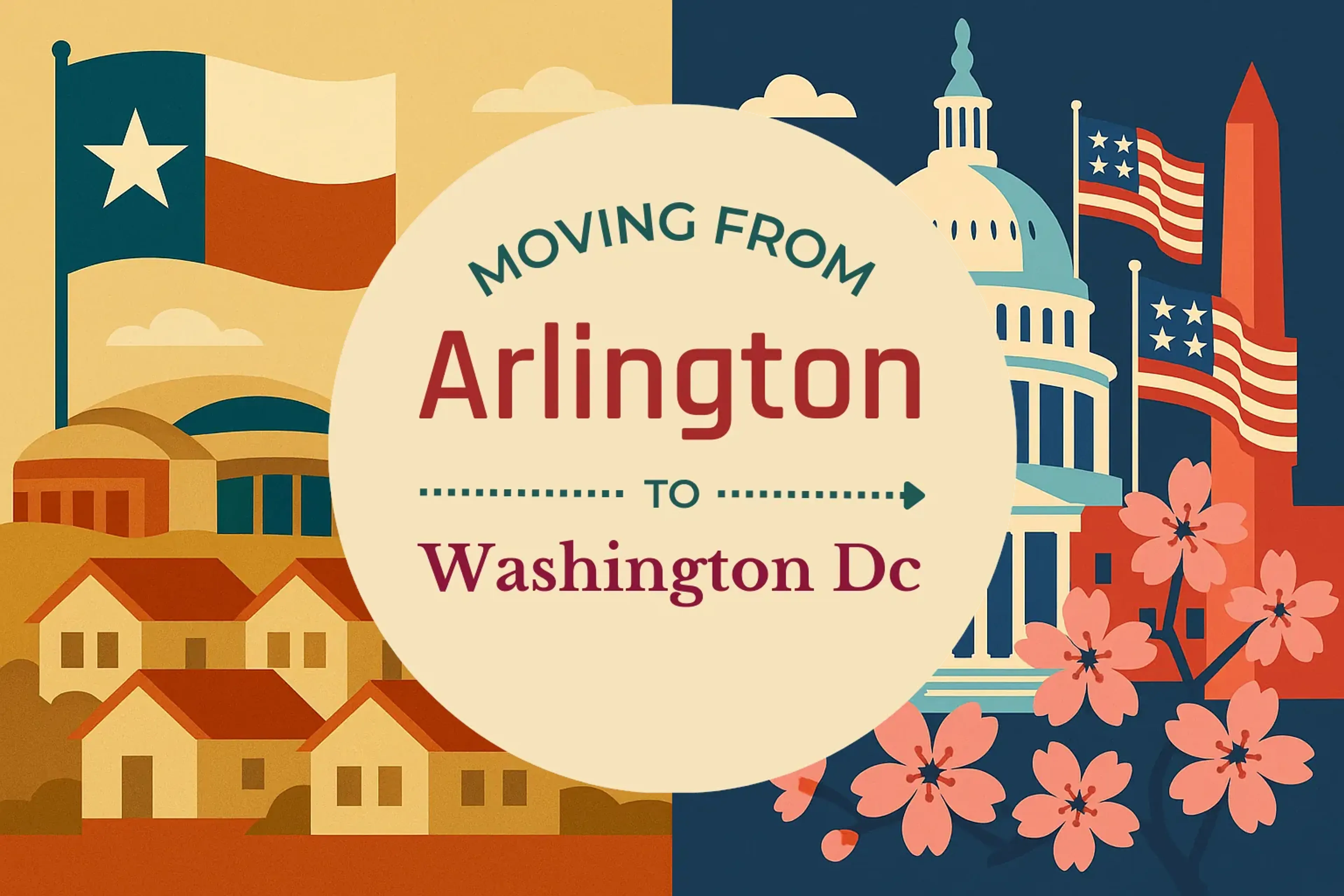 Side-by-side comparison of Arlington to Washington DC moving companies
