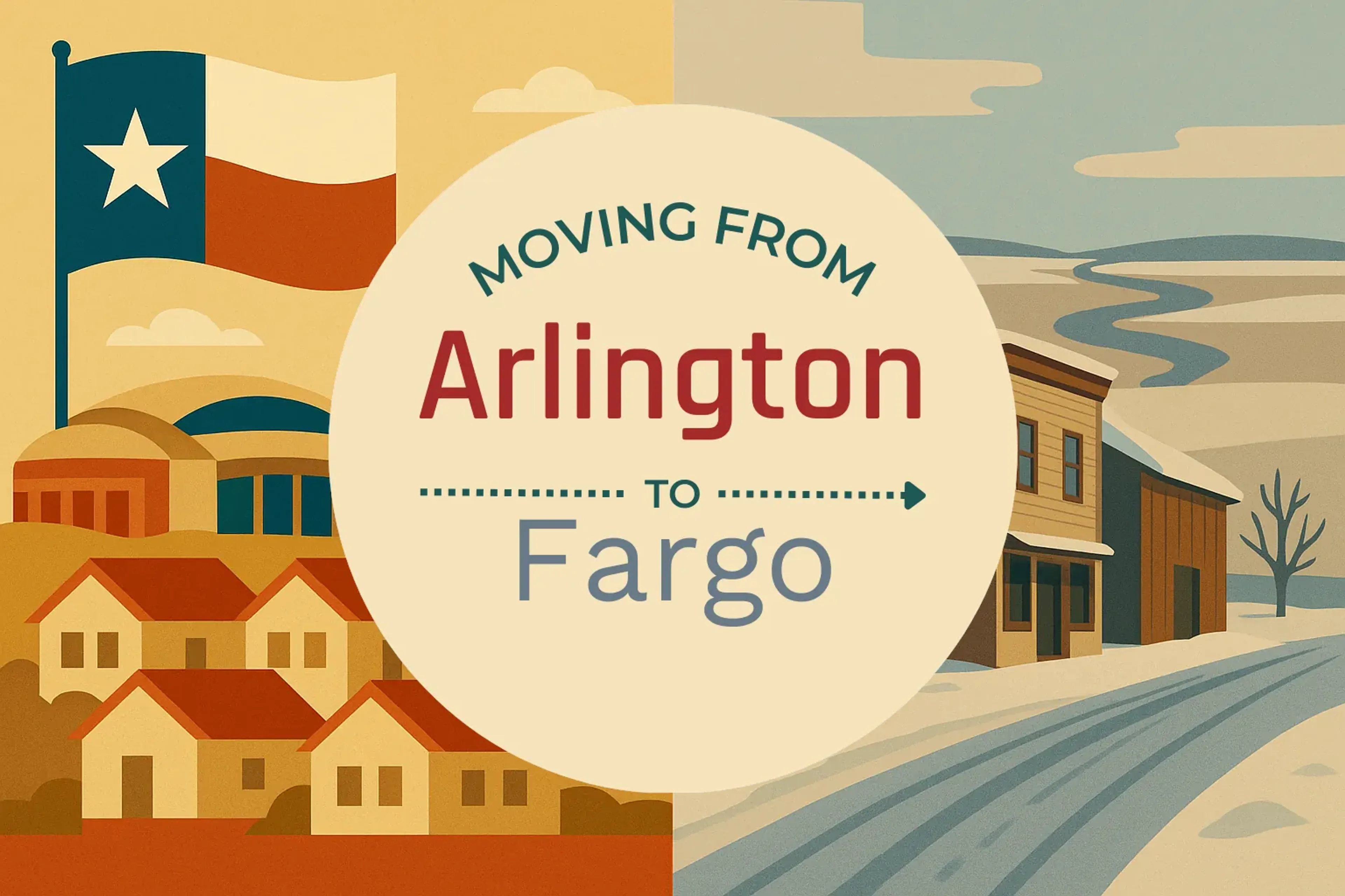 Side-by-side comparison of Arlington to Fargo moving companies