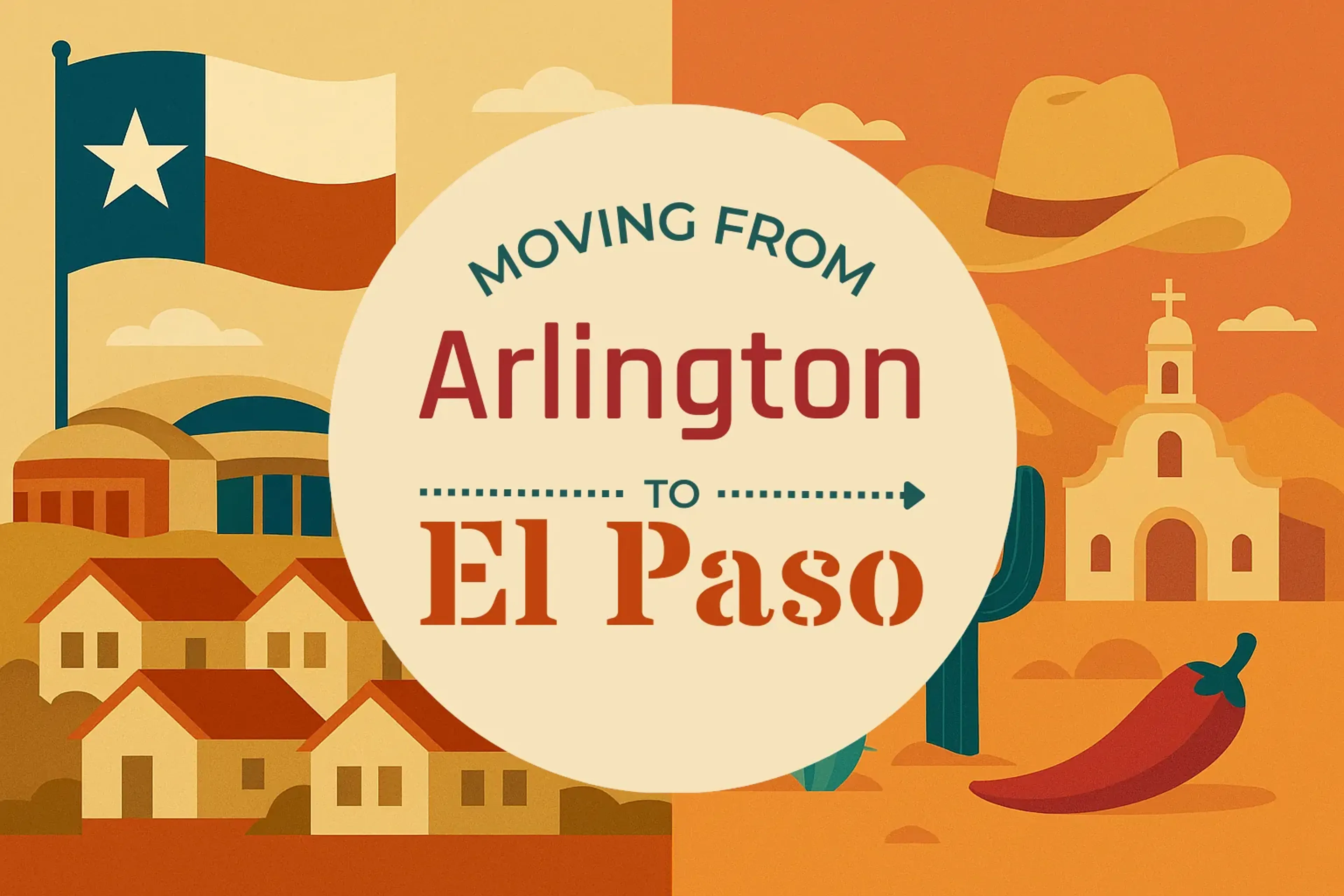 Side-by-side comparison of Arlington to El Paso moving companies