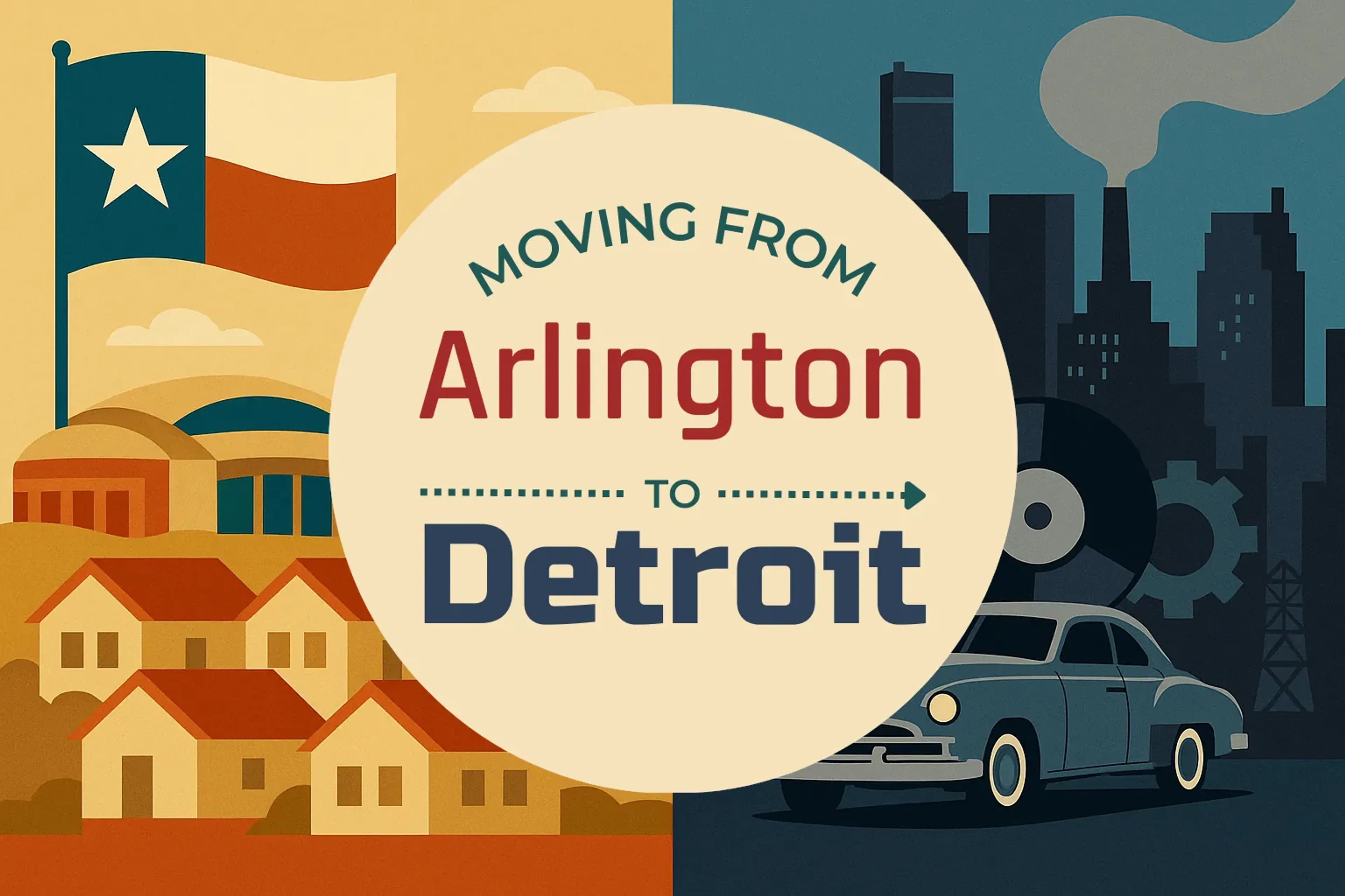 Side-by-side comparison of Arlington to Detroit moving companies