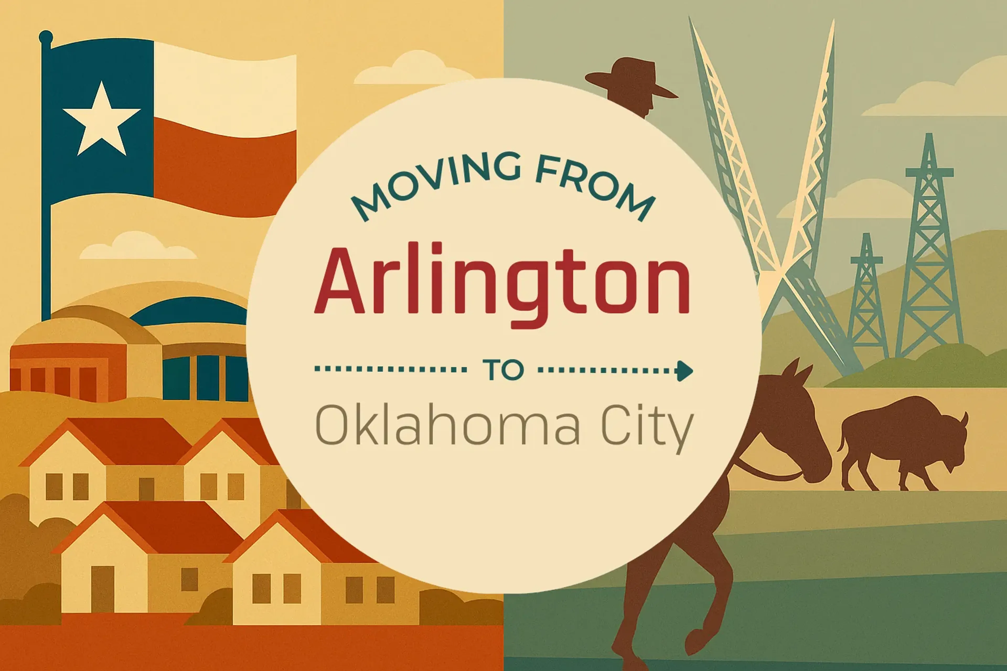 Side-by-side comparison of Arlington to Oklahoma City moving companies