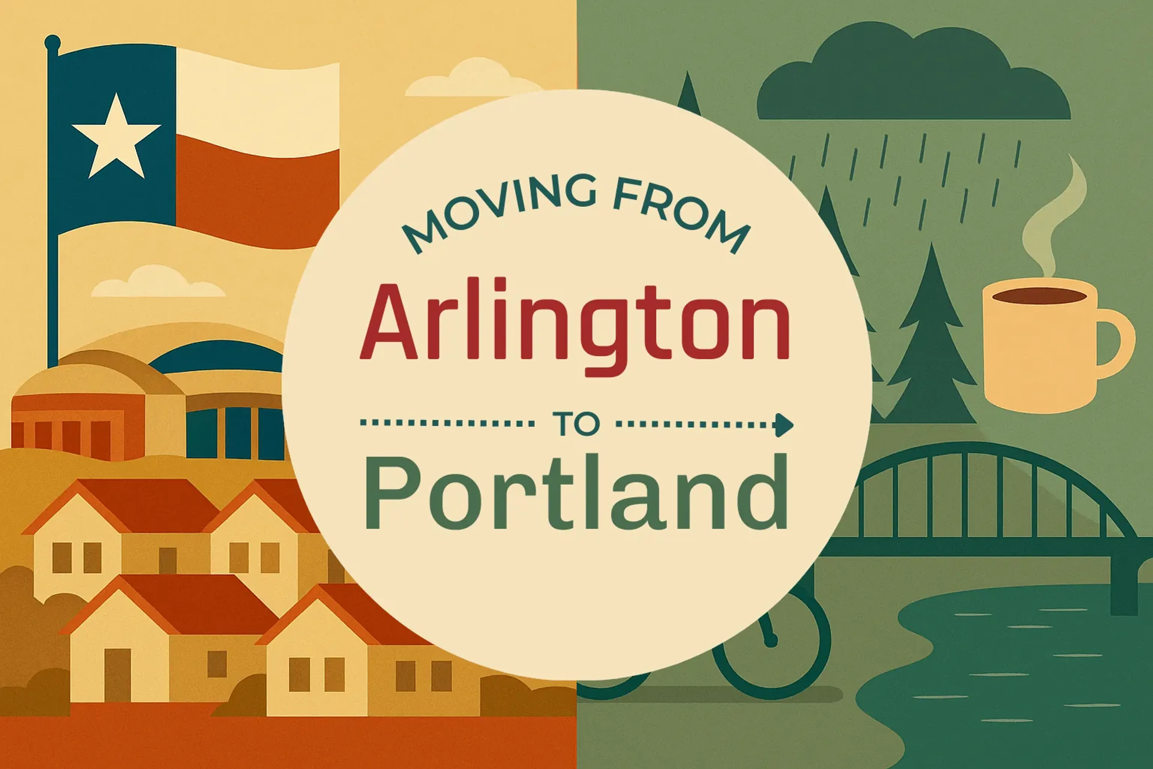 Side-by-side comparison of Arlington to Portland moving companies