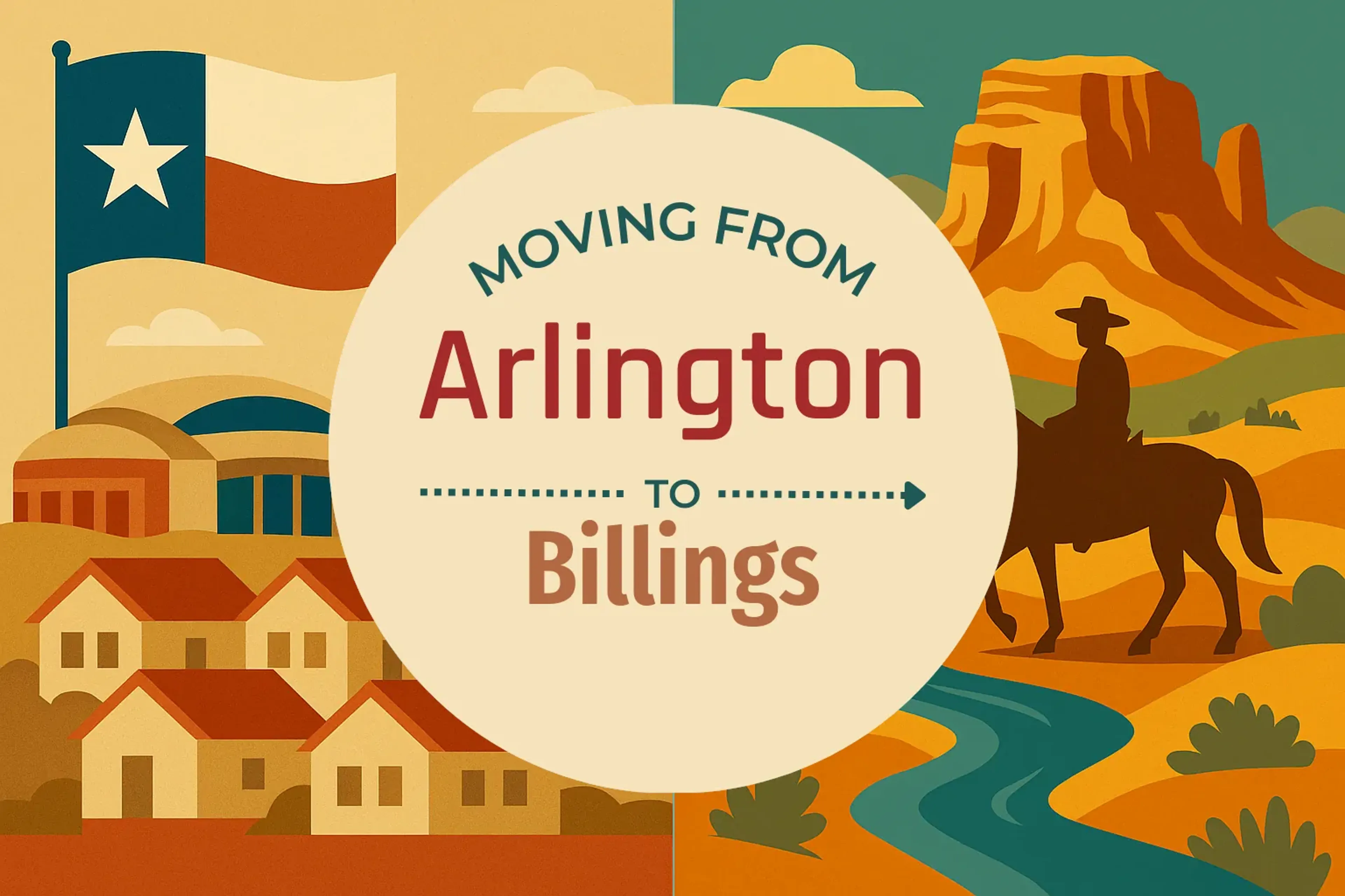 Side-by-side comparison of Arlington to Billings moving companies