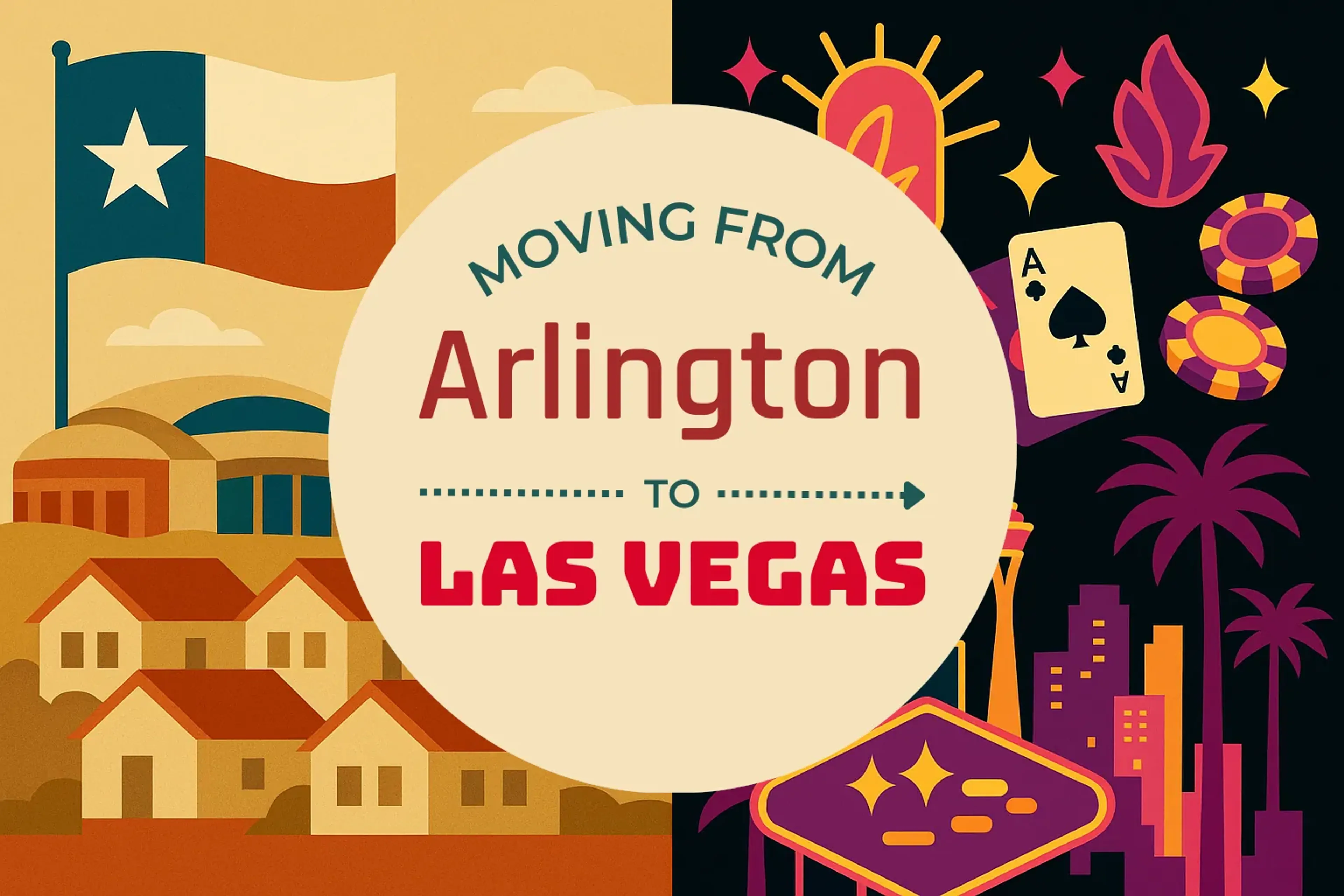 Side-by-side comparison of Arlington to Las Vegas moving companies