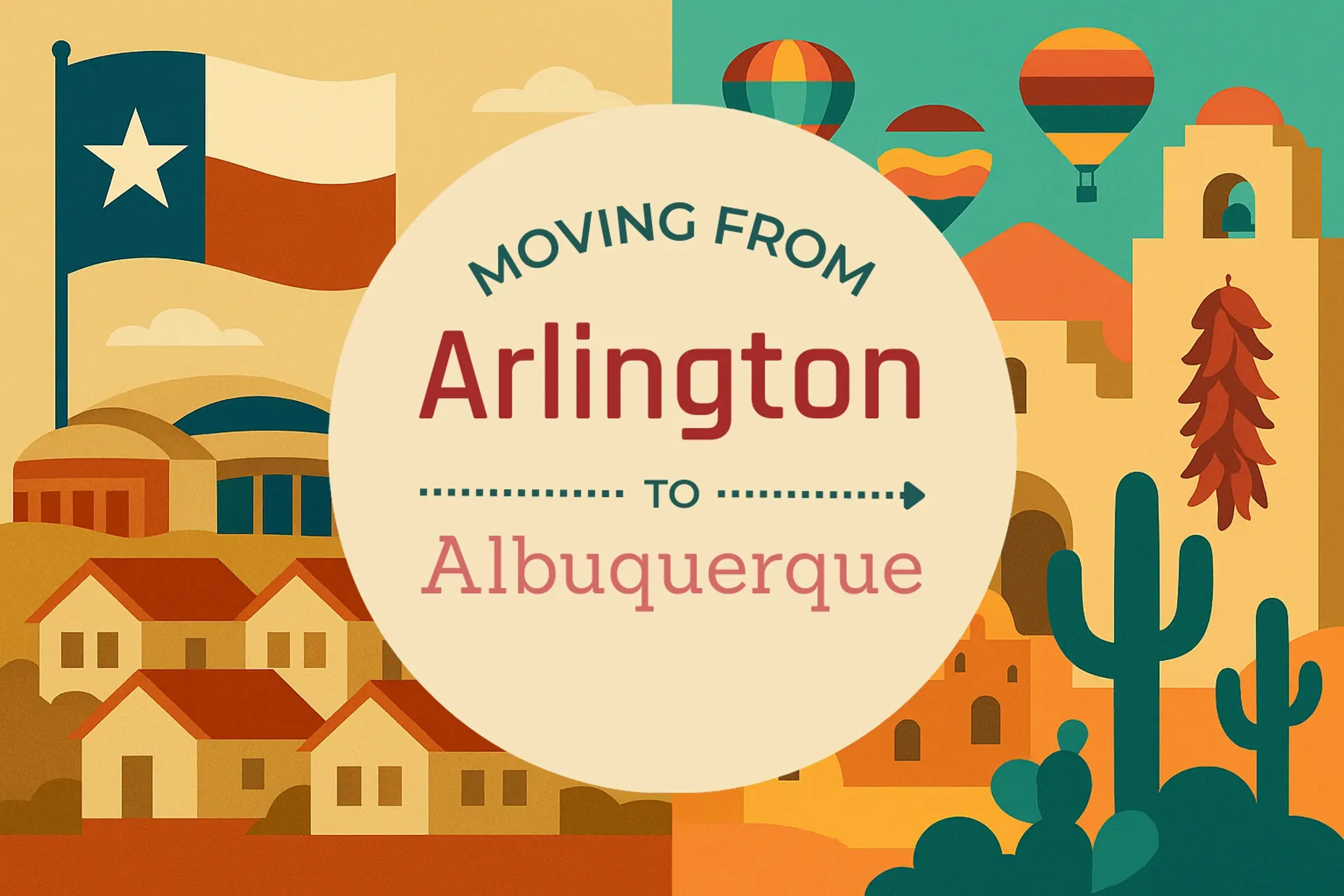 Side-by-side comparison of Arlington to Albuquerque moving companies