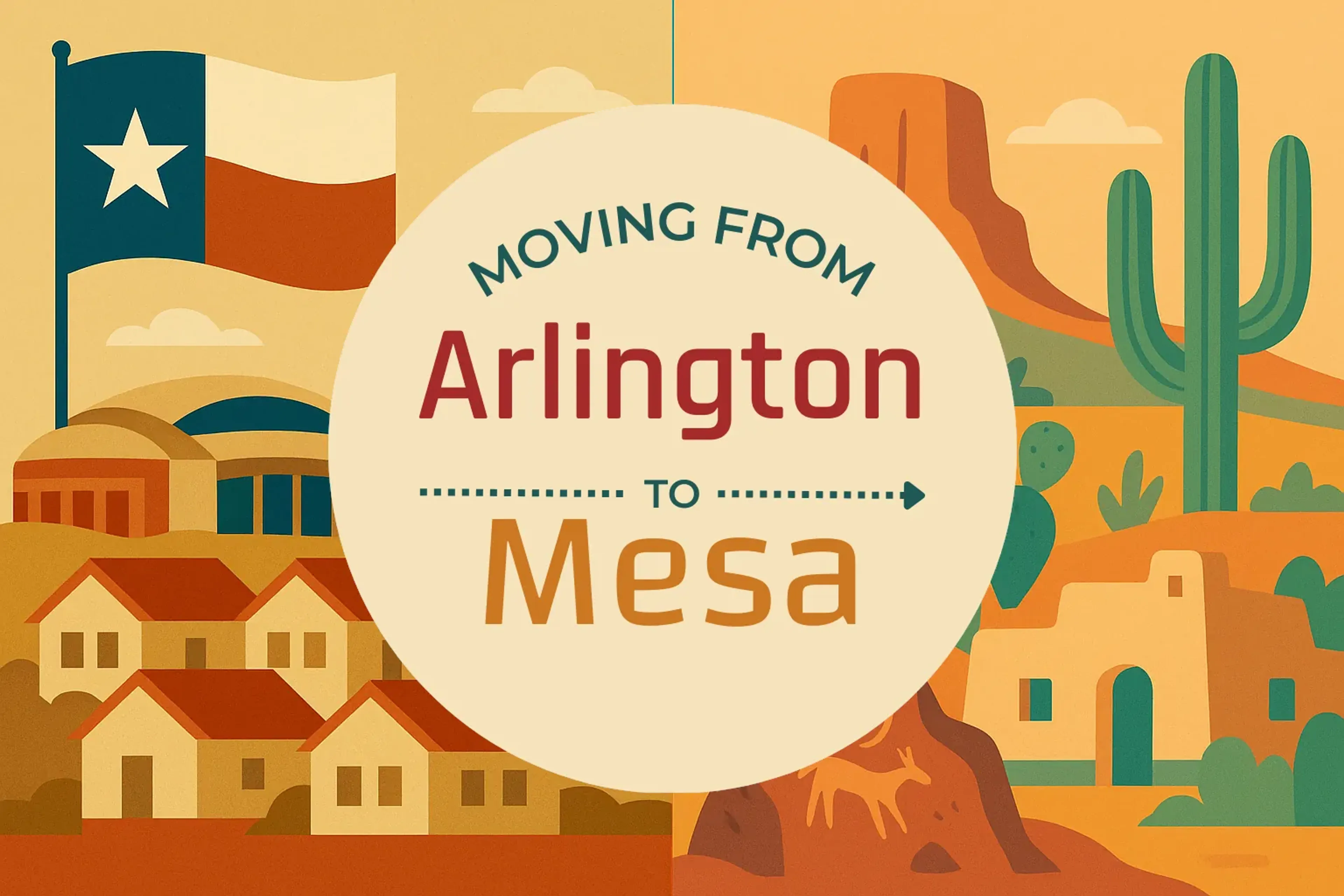 Side-by-side comparison of Arlington to Mesa moving companies