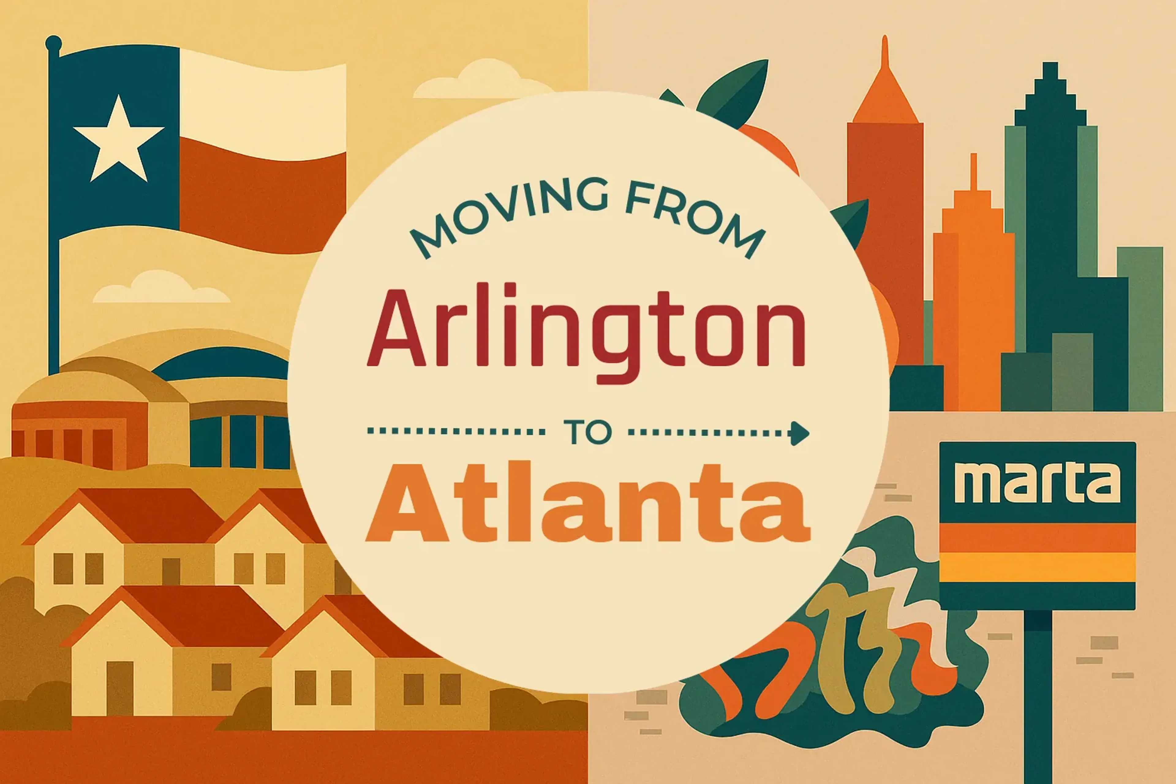 Side-by-side comparison of Arlington to Atlanta moving companies