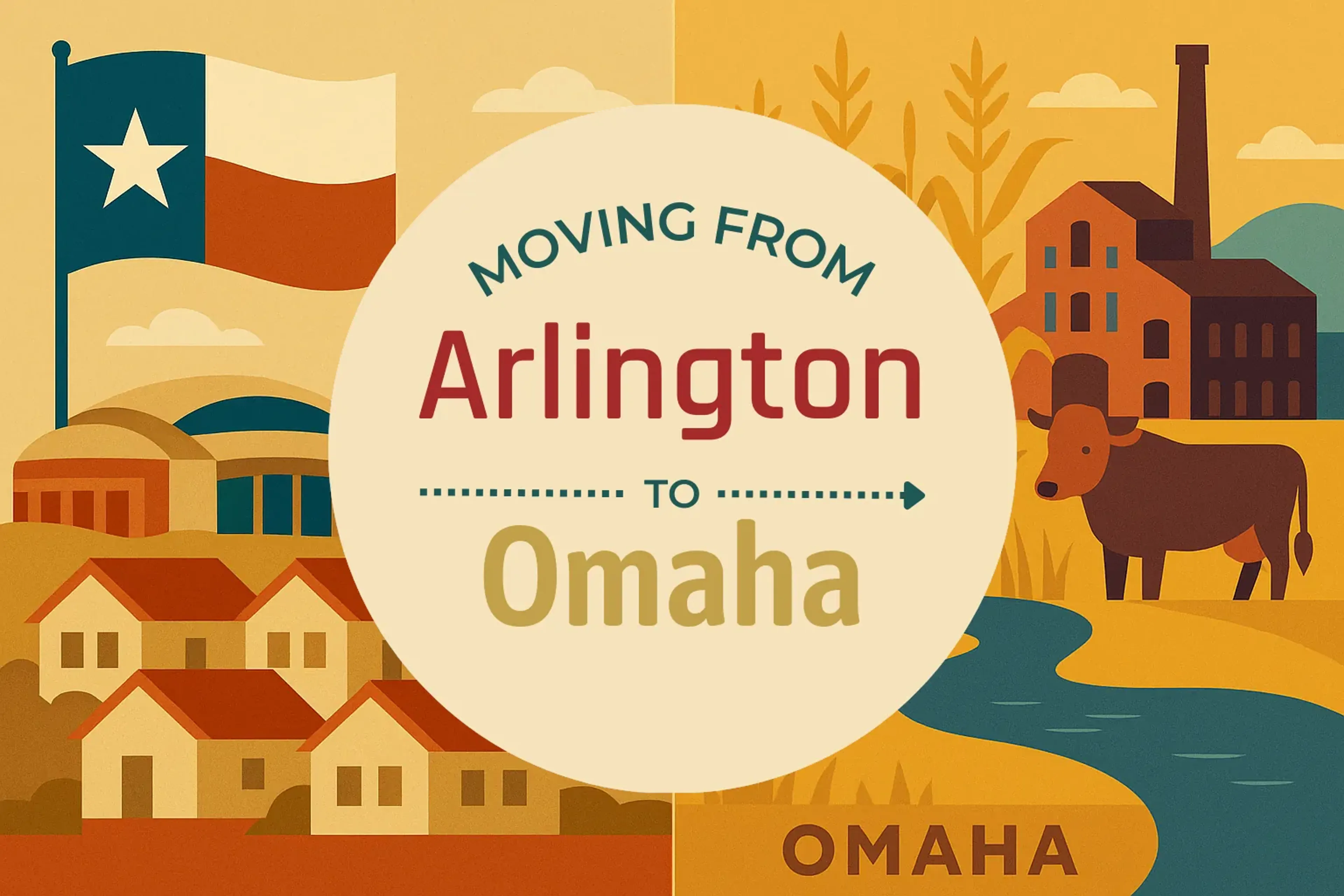 Side-by-side comparison of Arlington to Omaha moving companies