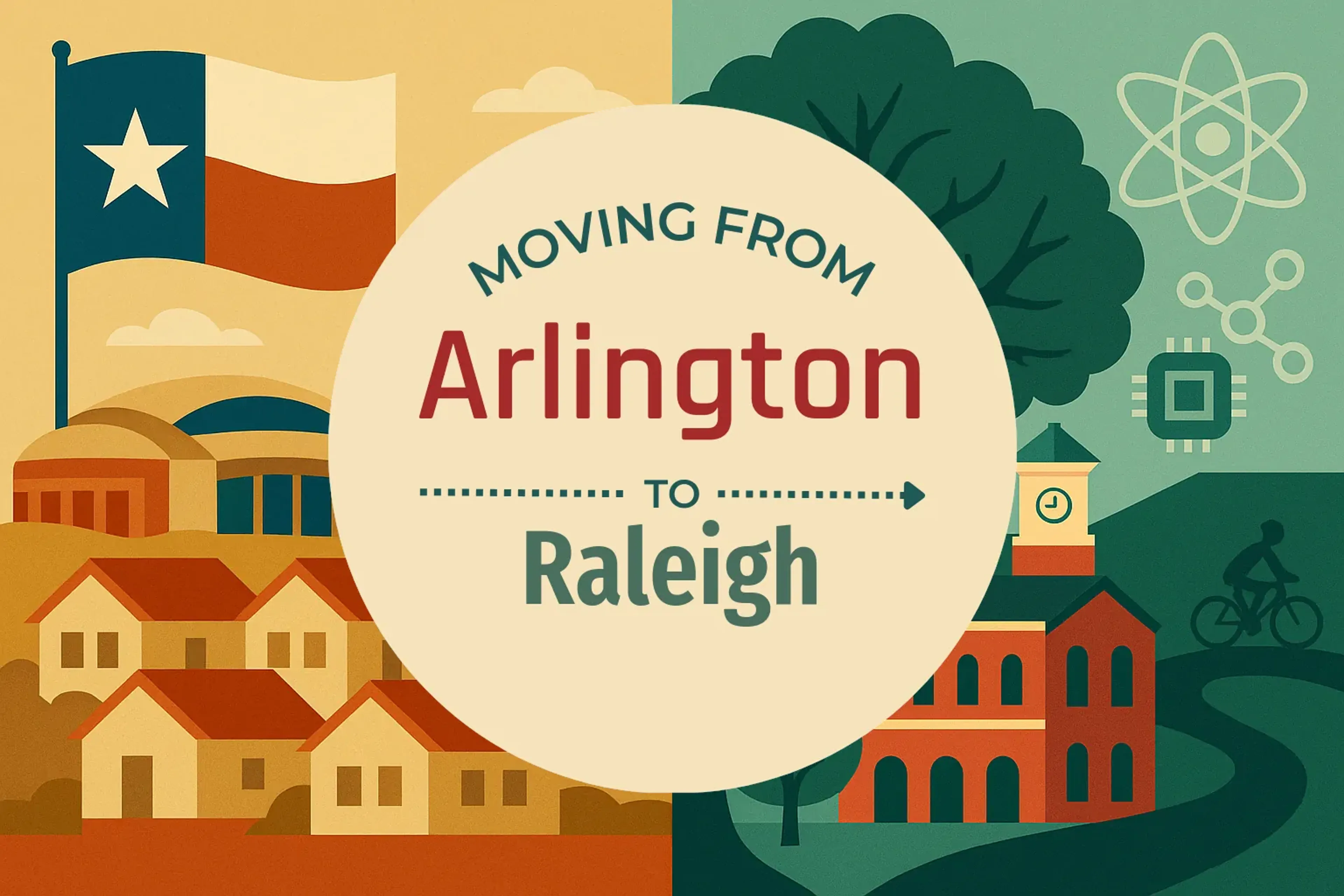 Side-by-side comparison of Arlington to Raleigh moving companies