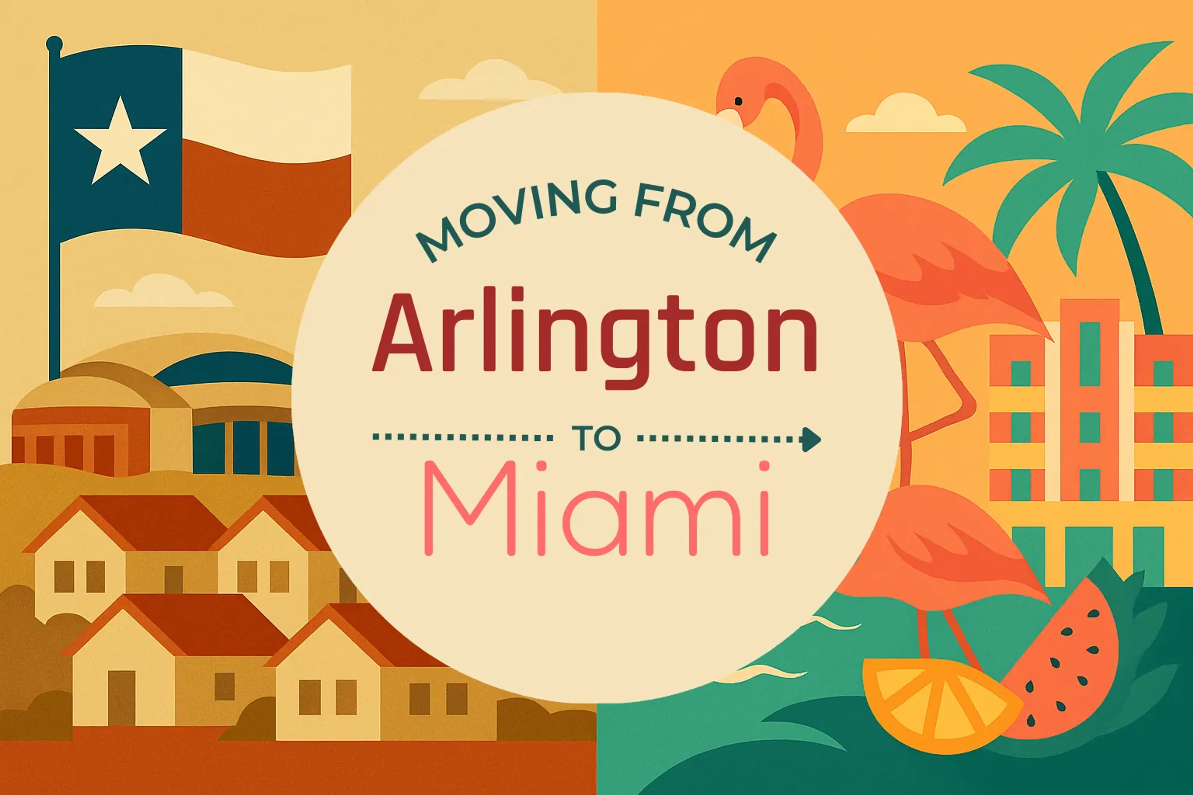 Side-by-side comparison of Arlington to Miami moving companies