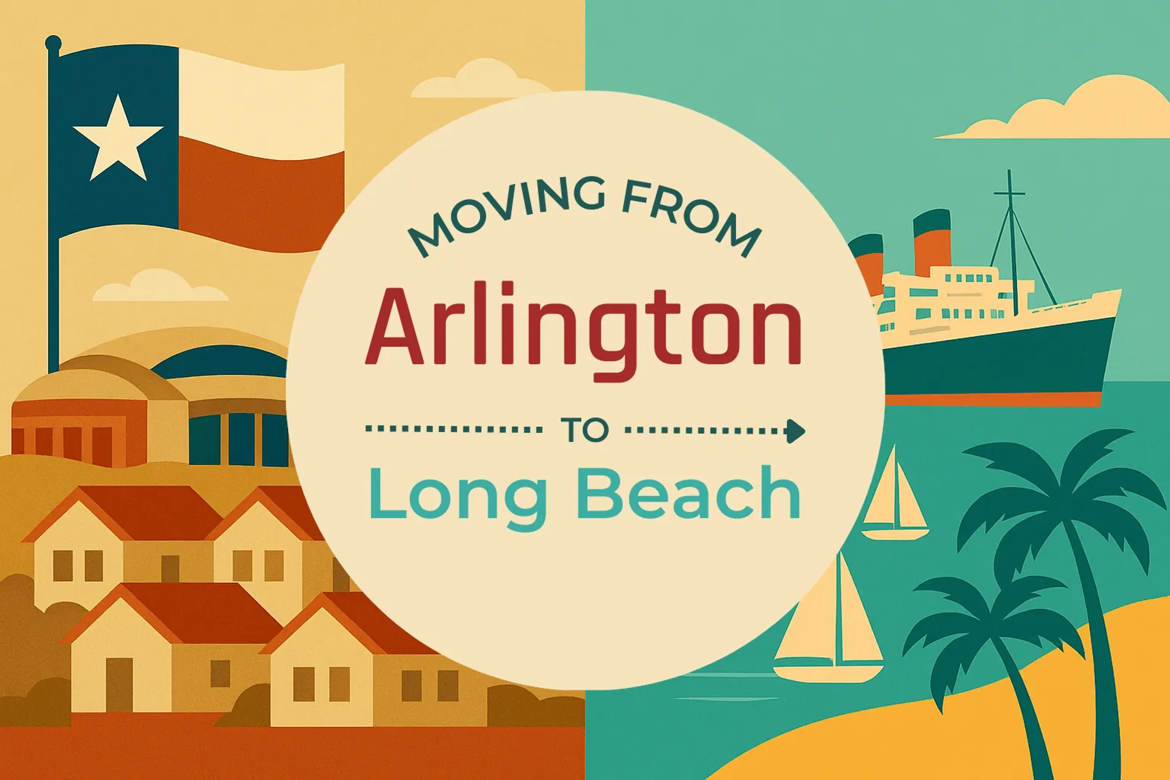 Side-by-side comparison of Arlington to Long Beach moving companies