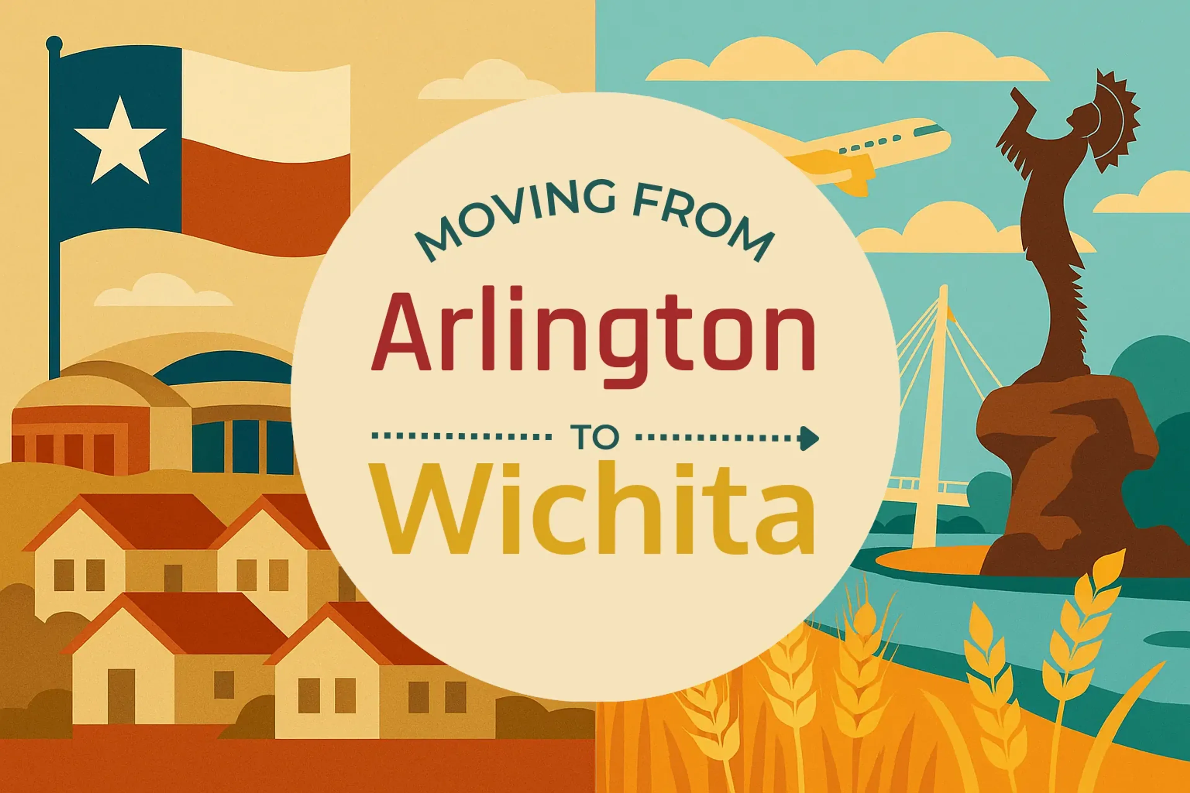 Side-by-side comparison of Arlington to Wichita moving companies