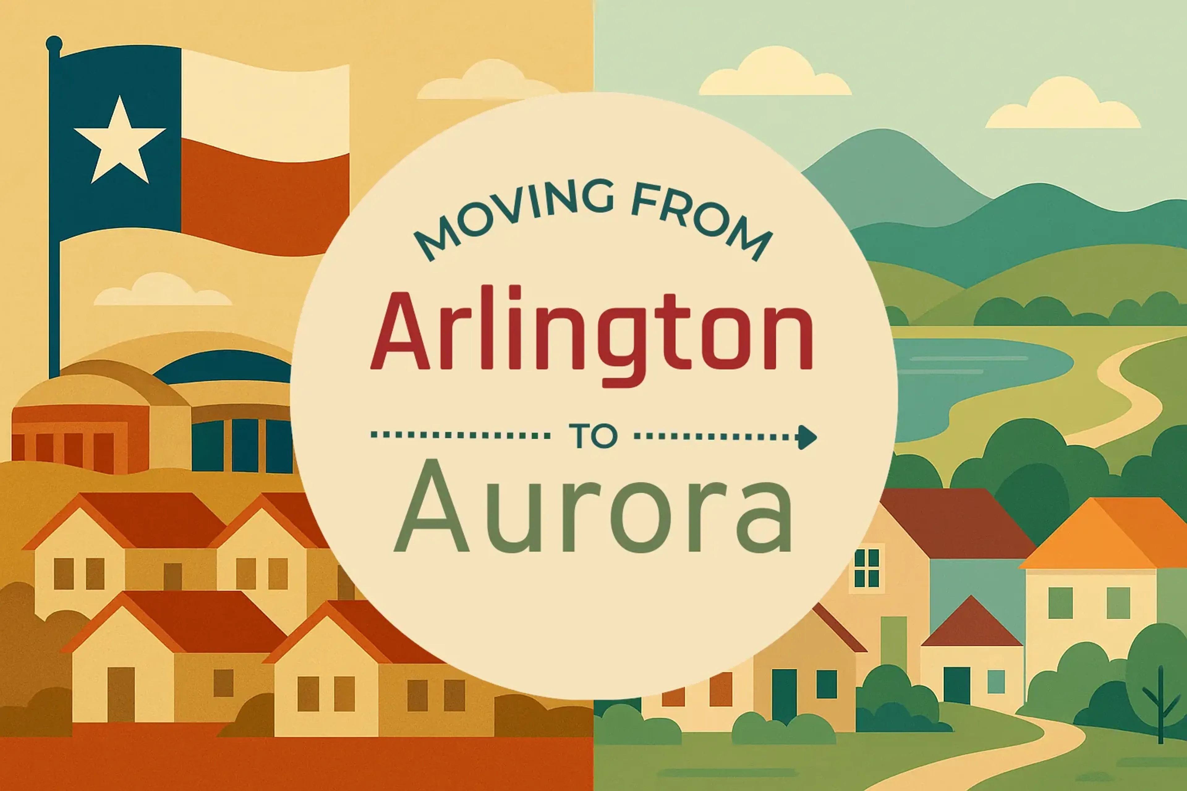Side-by-side comparison of Arlington to Aurora moving companies