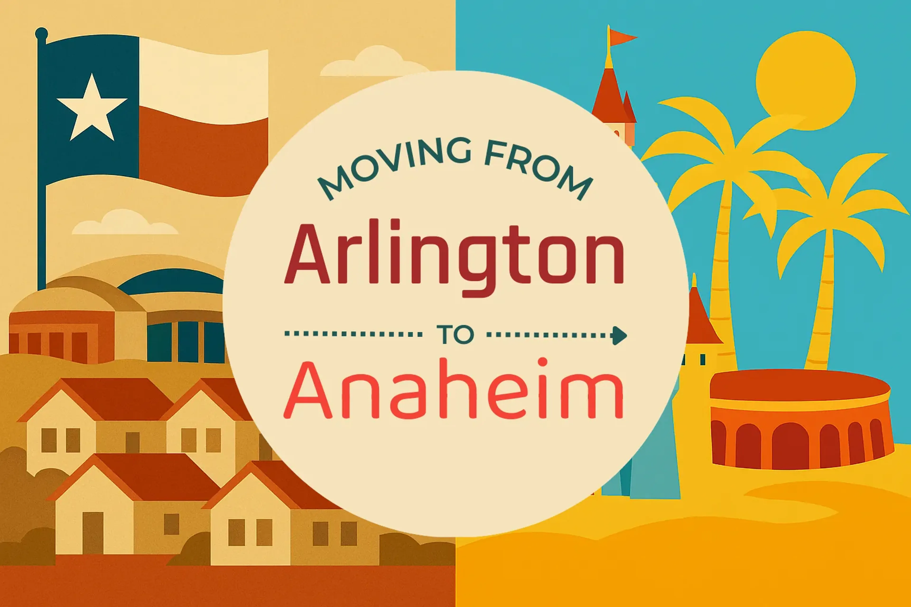 Side-by-side comparison of Arlington to Anaheim moving companies