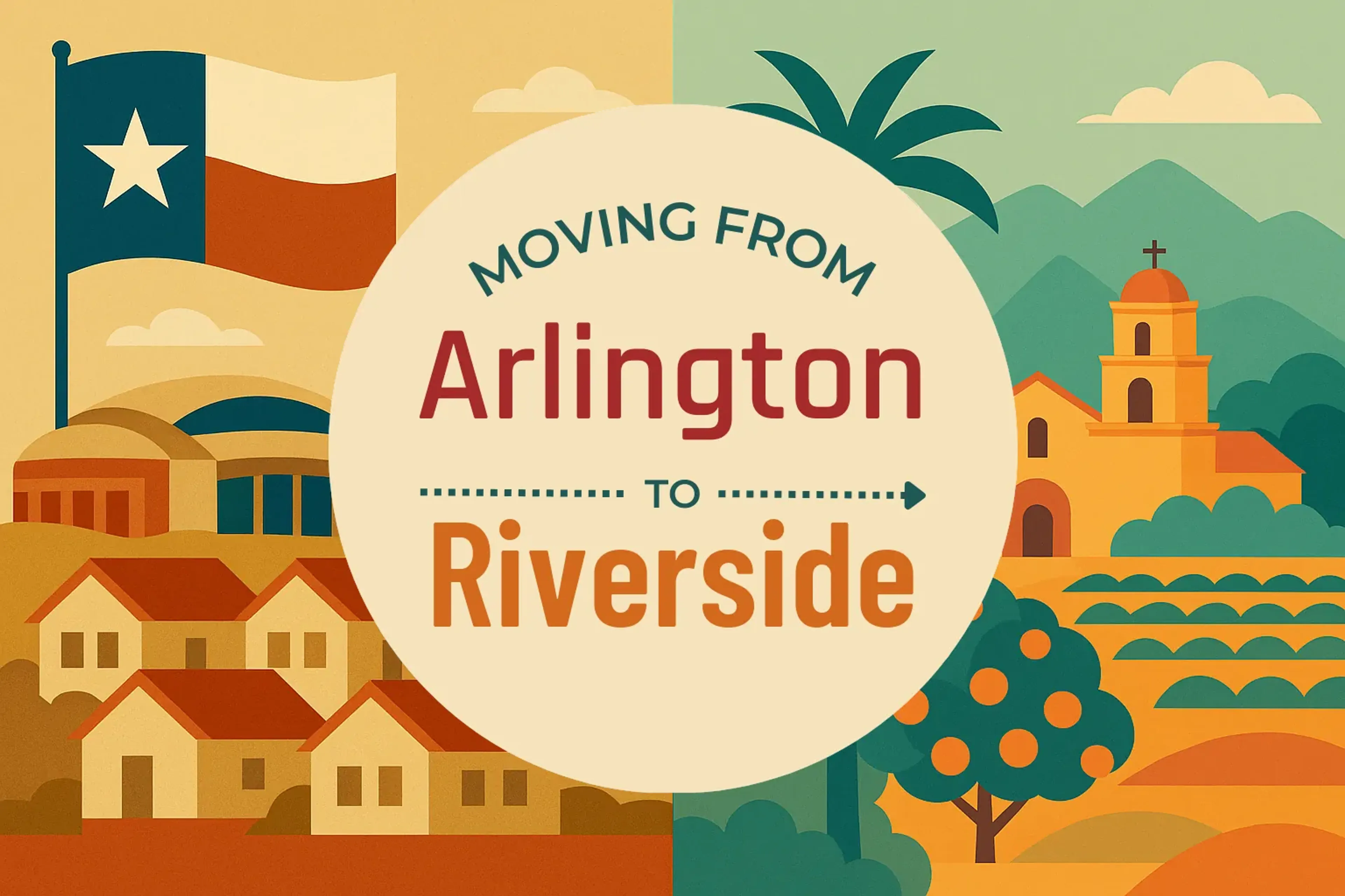 Side-by-side comparison of Arlington to Riverside moving companies