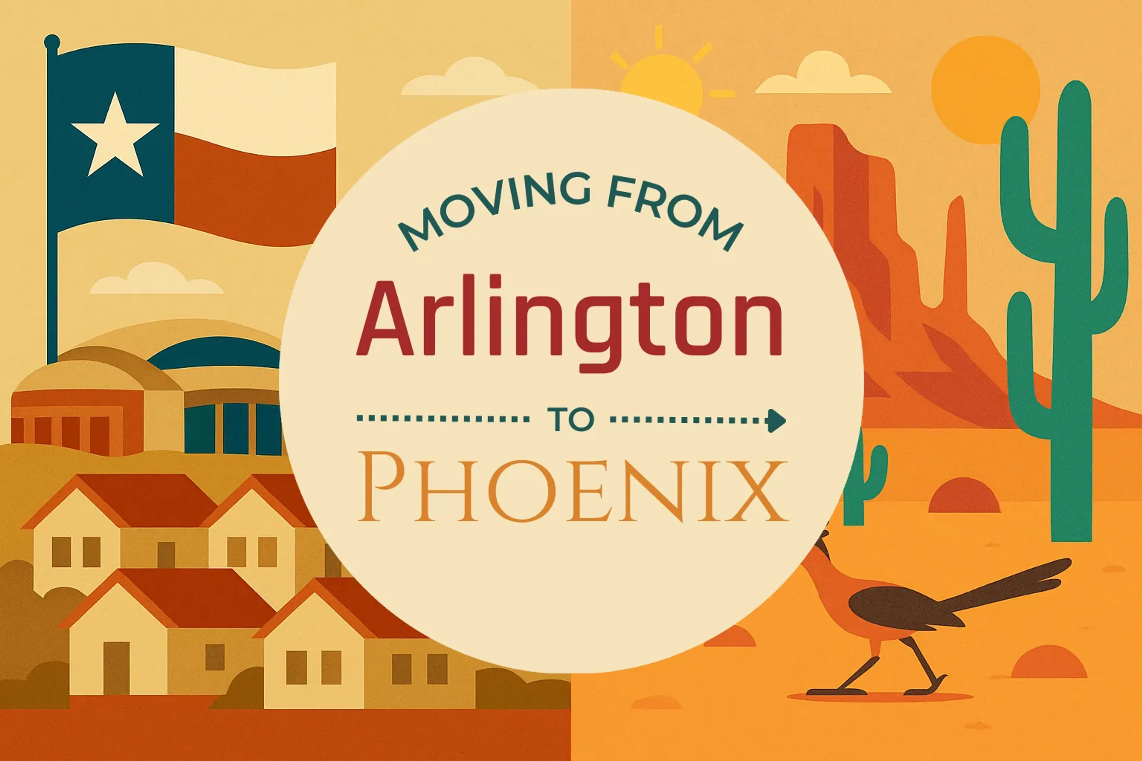 Side-by-side comparison of Arlington to Phoenix moving companies