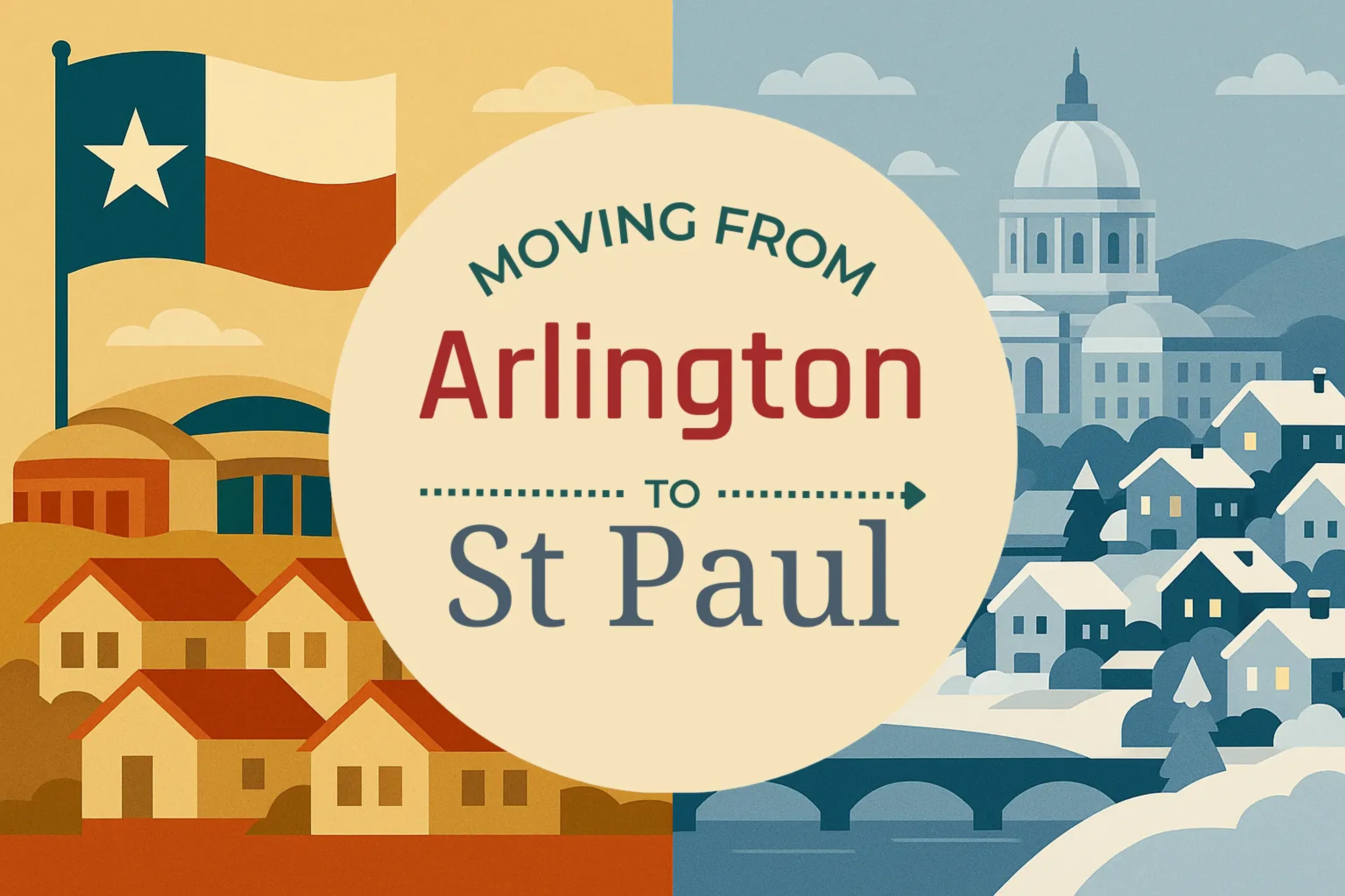 Side-by-side comparison of Arlington to St. Paul moving companies