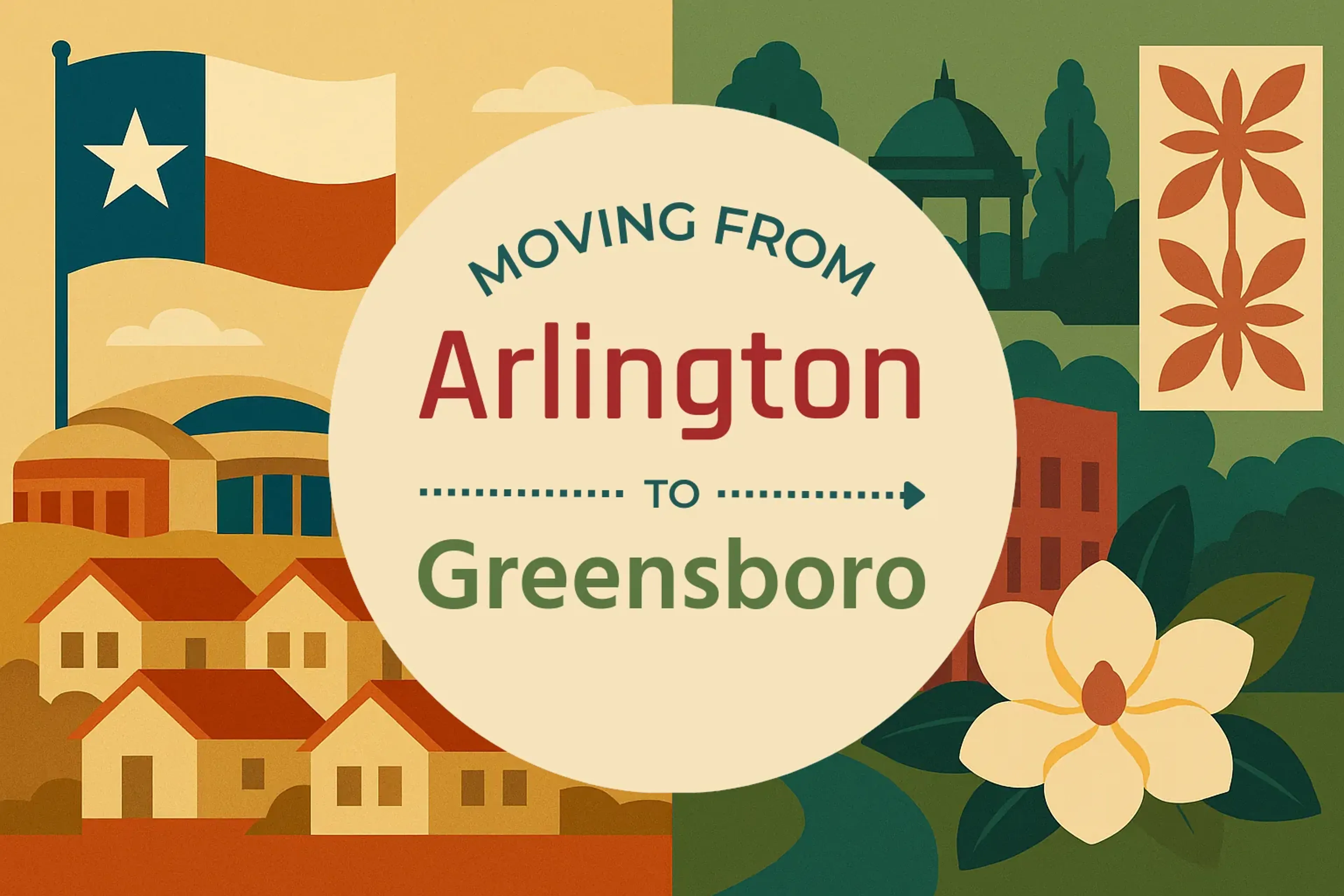 Side-by-side comparison of Arlington to Greensboro moving companies