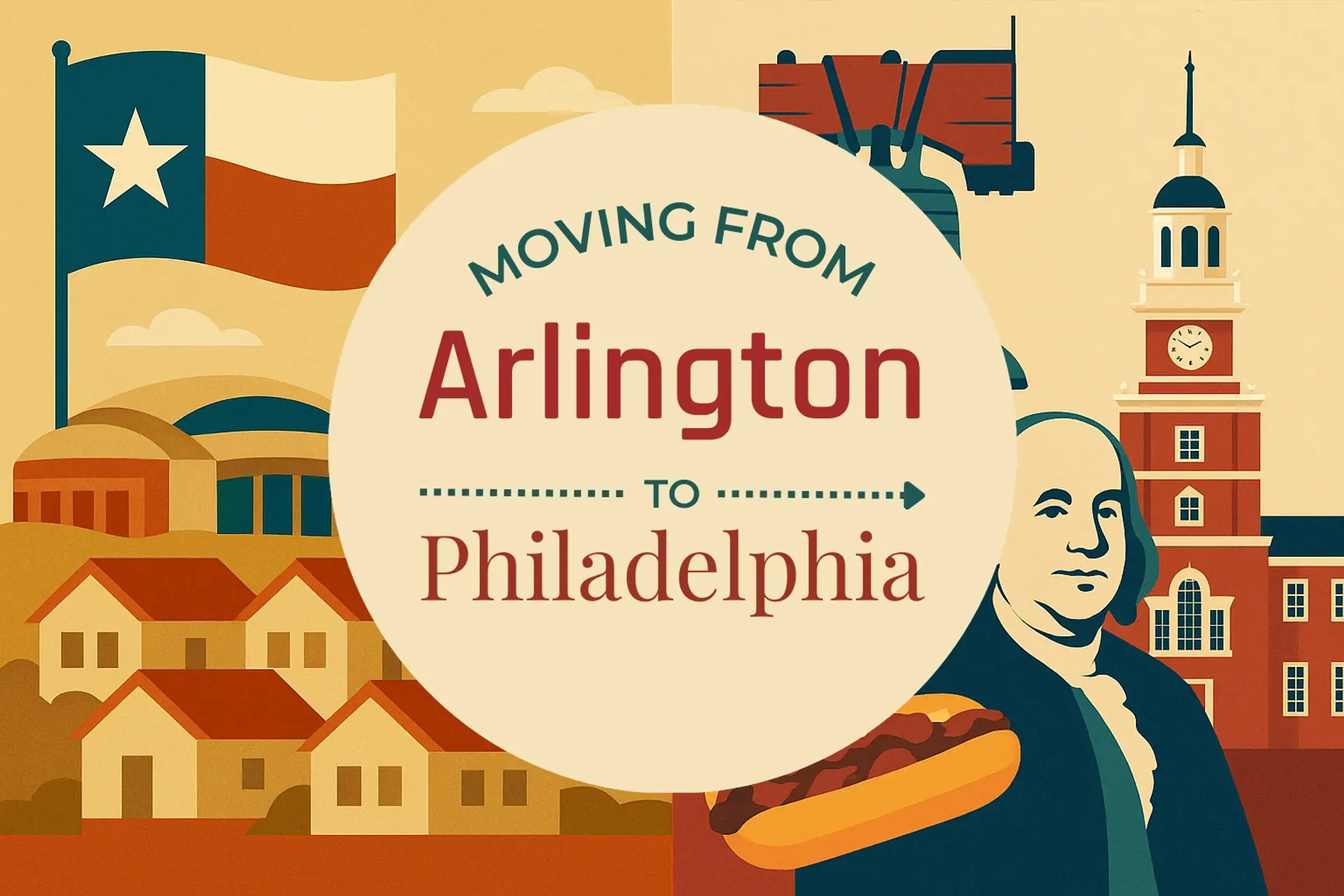 Side-by-side comparison of Arlington to Philadelphia moving companies