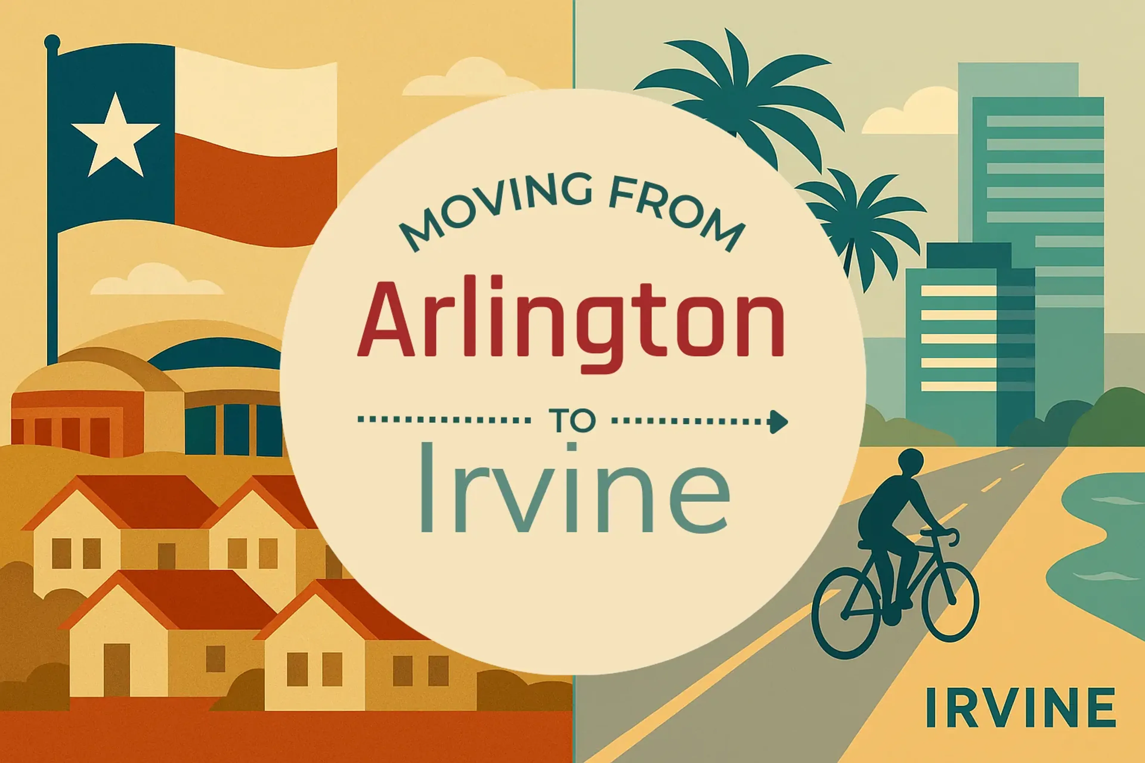 Side-by-side comparison of Arlington to Irvine moving companies