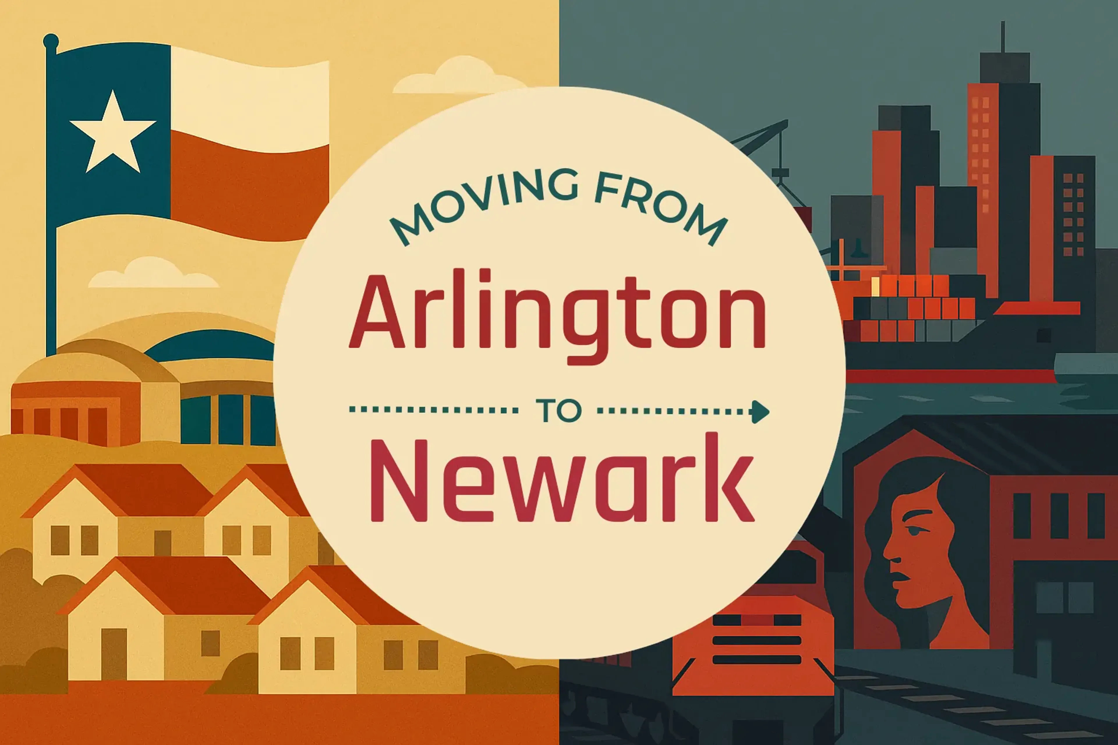 Side-by-side comparison of Arlington to Newark moving companies