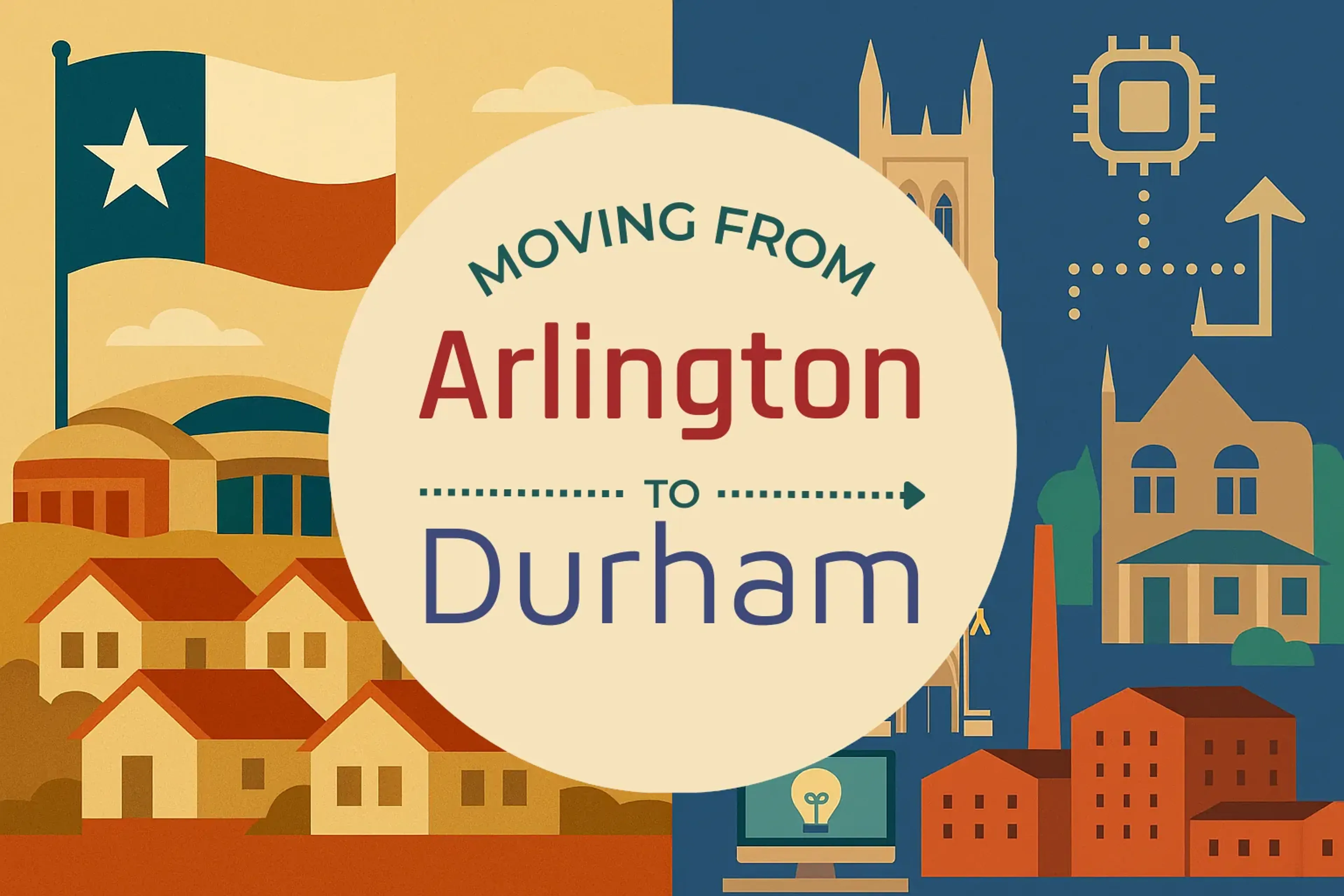 Side-by-side comparison of Arlington to Durham moving companies