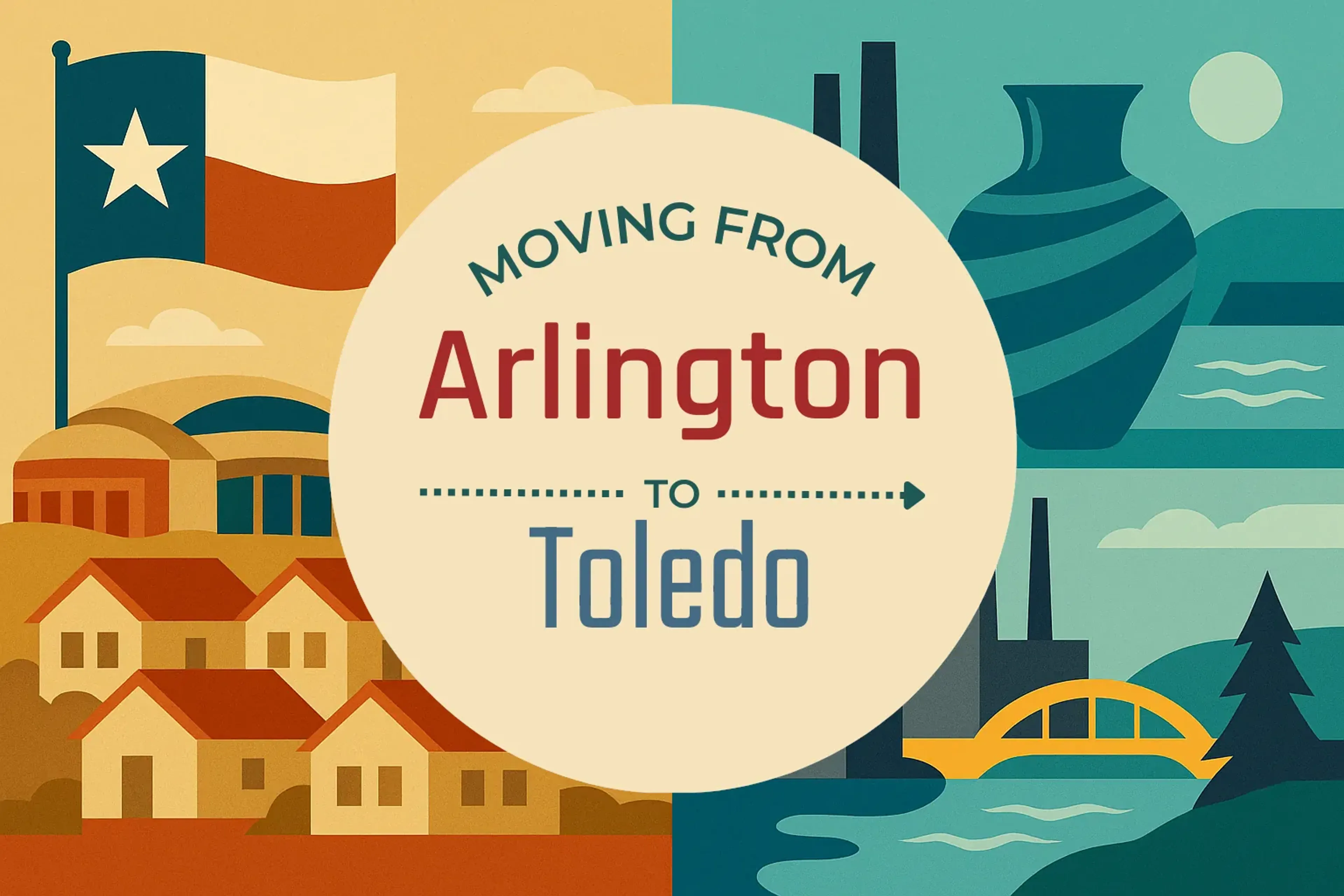 Side-by-side comparison of Arlington to Toledo moving companies