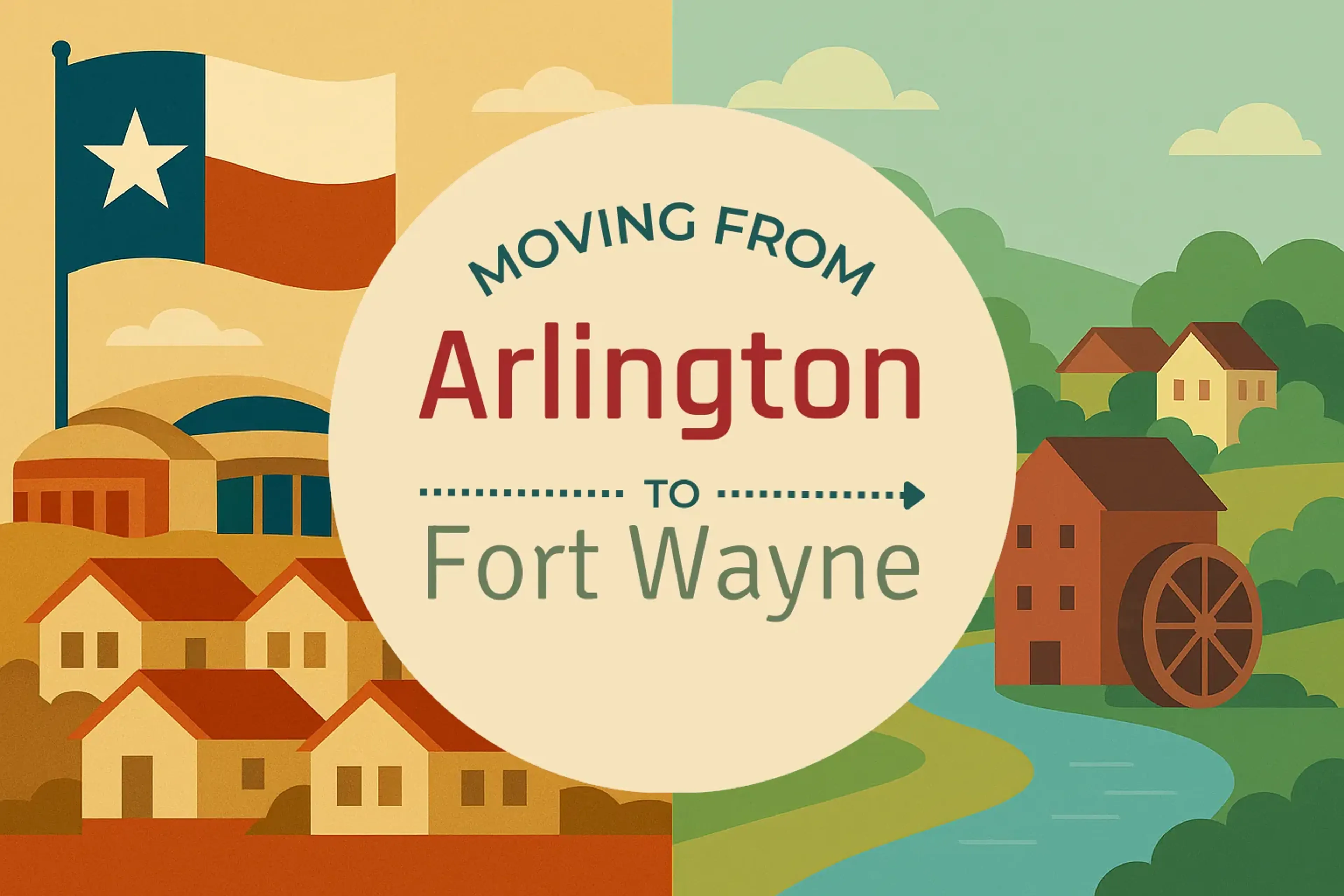 Side-by-side comparison of Arlington to Fort Wayne moving companies