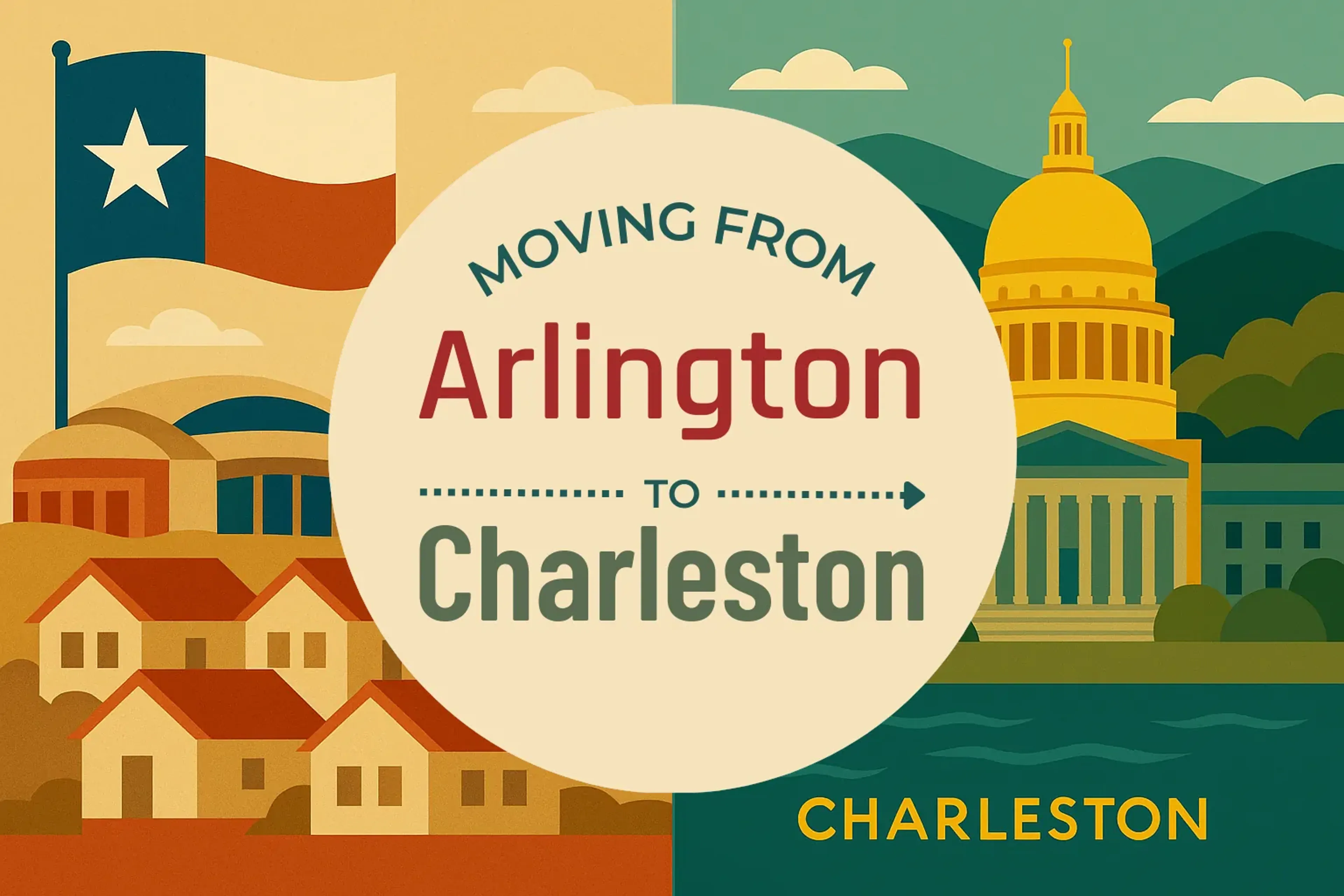 Side-by-side comparison of Arlington to Charleston moving companies