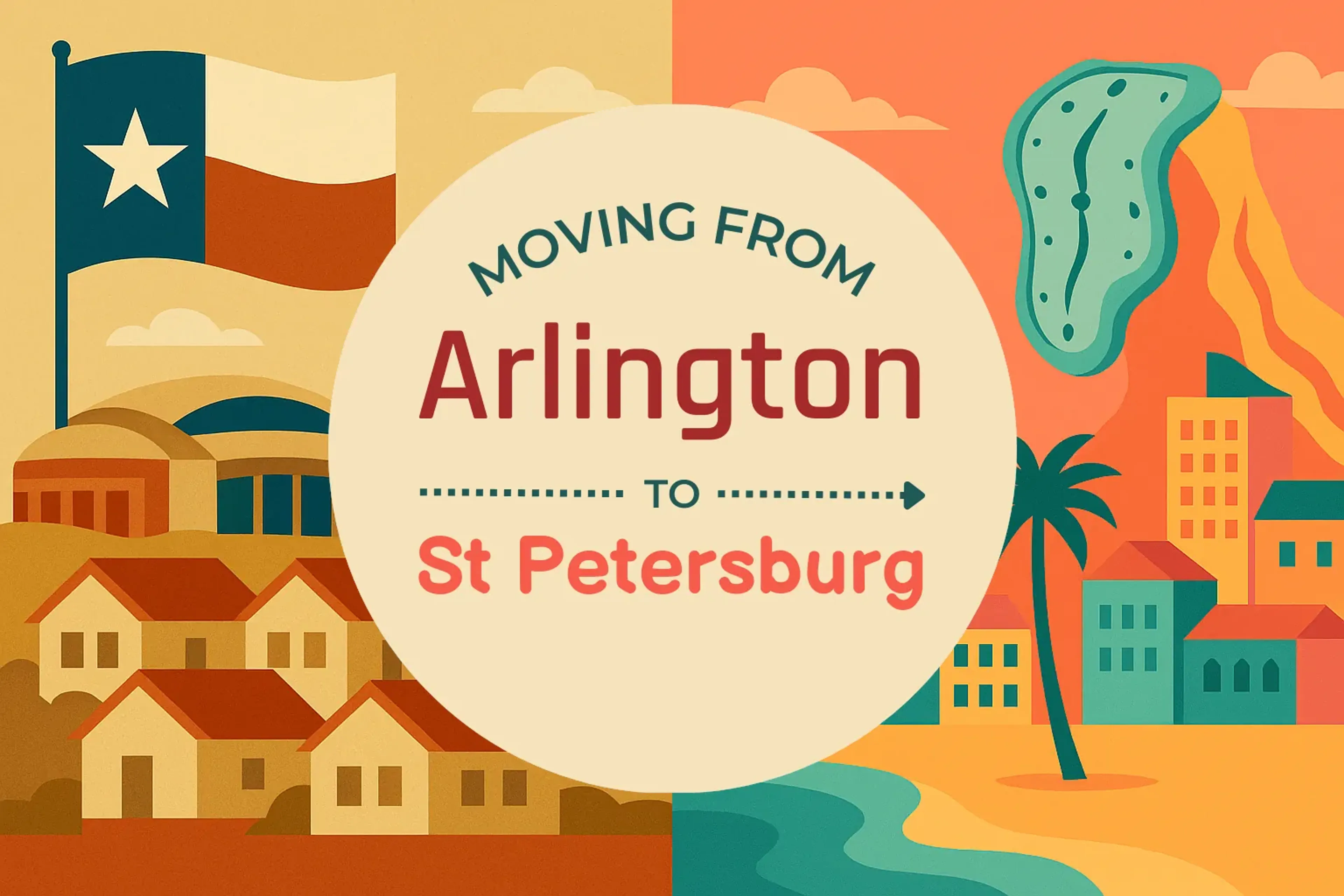 Side-by-side comparison of Arlington to St. Petersburg moving companies