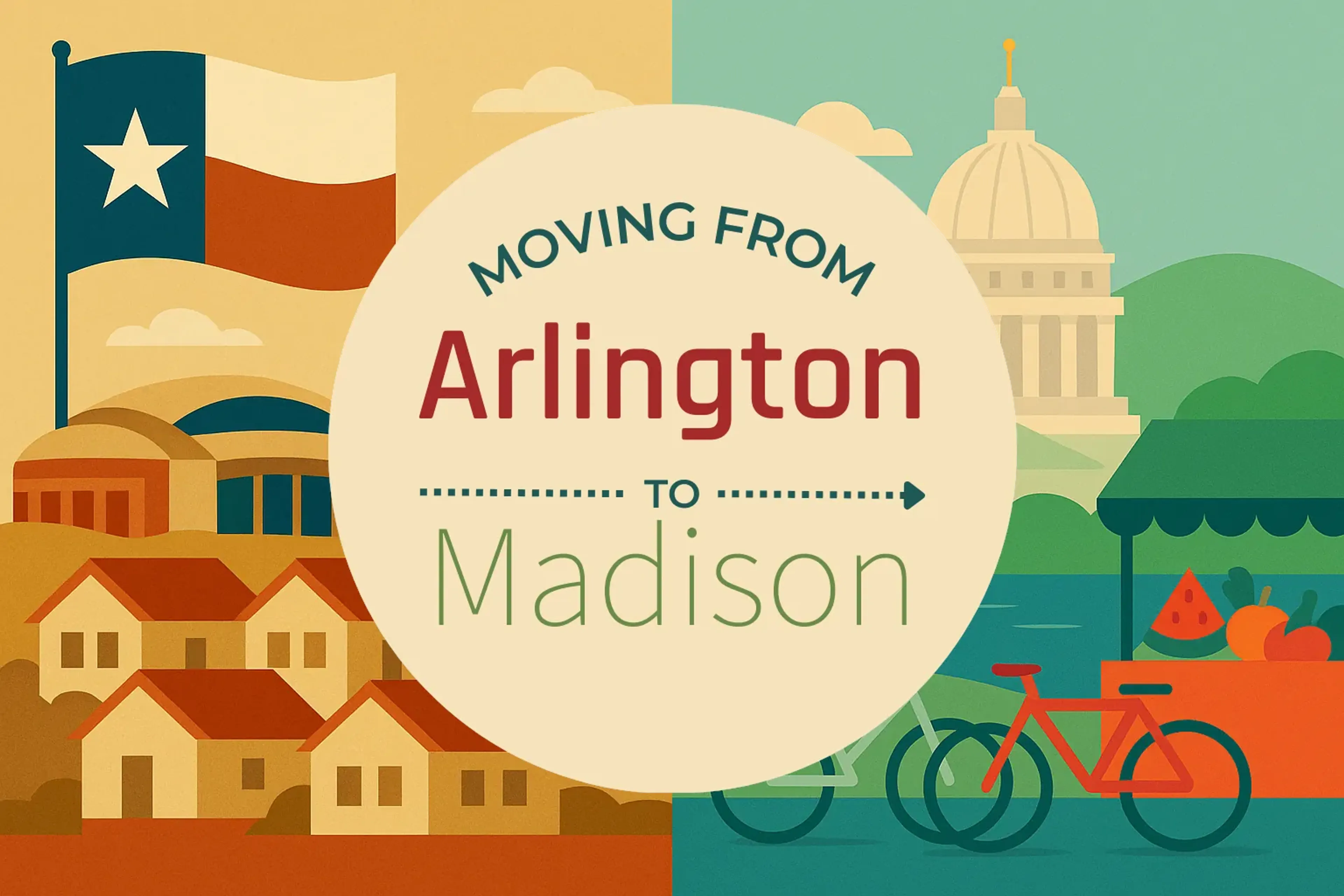 Side-by-side comparison of Arlington to Madison moving companies