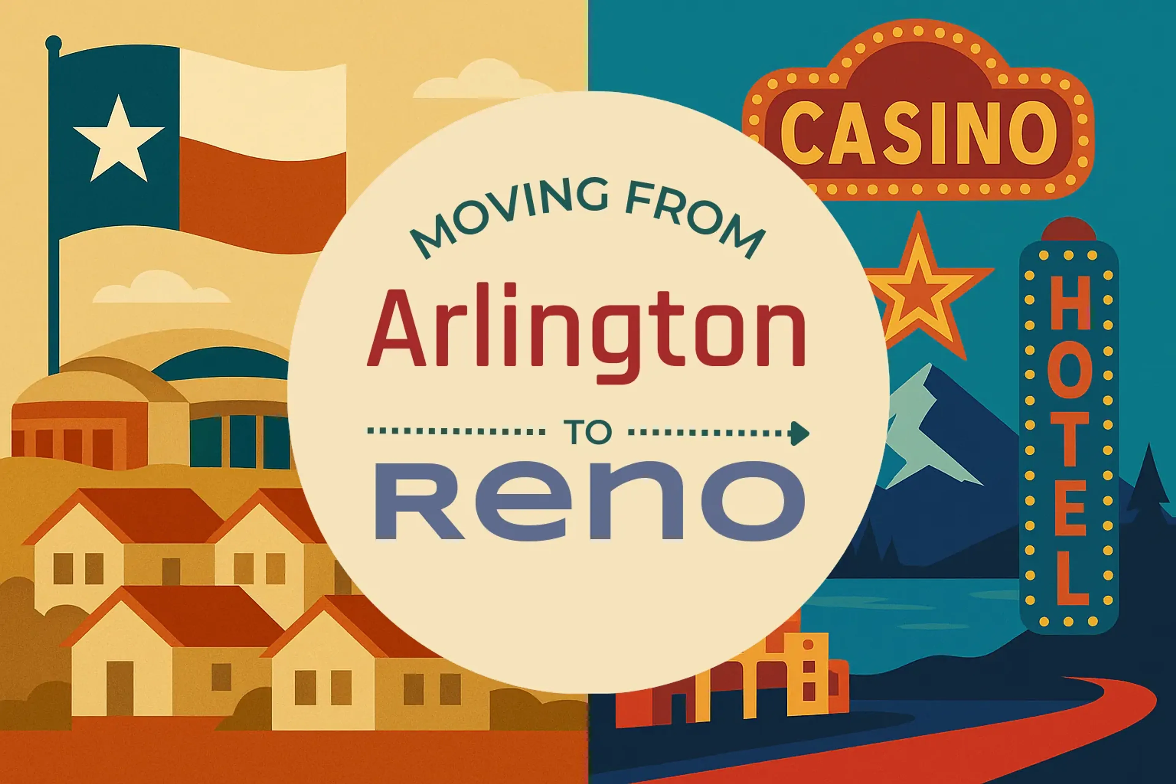 Side-by-side comparison of Arlington to Reno moving companies