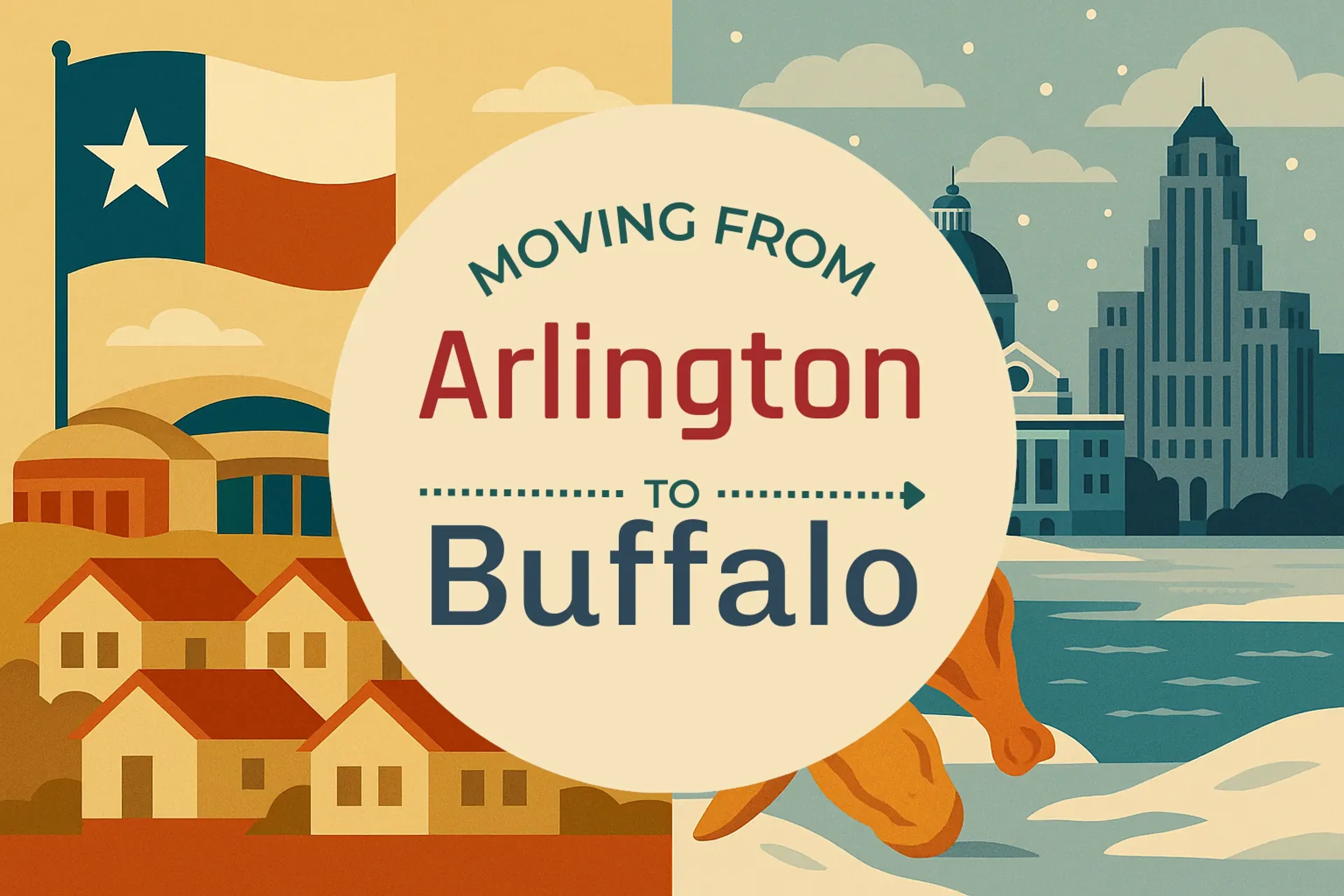 Side-by-side comparison of Arlington to Buffalo moving companies