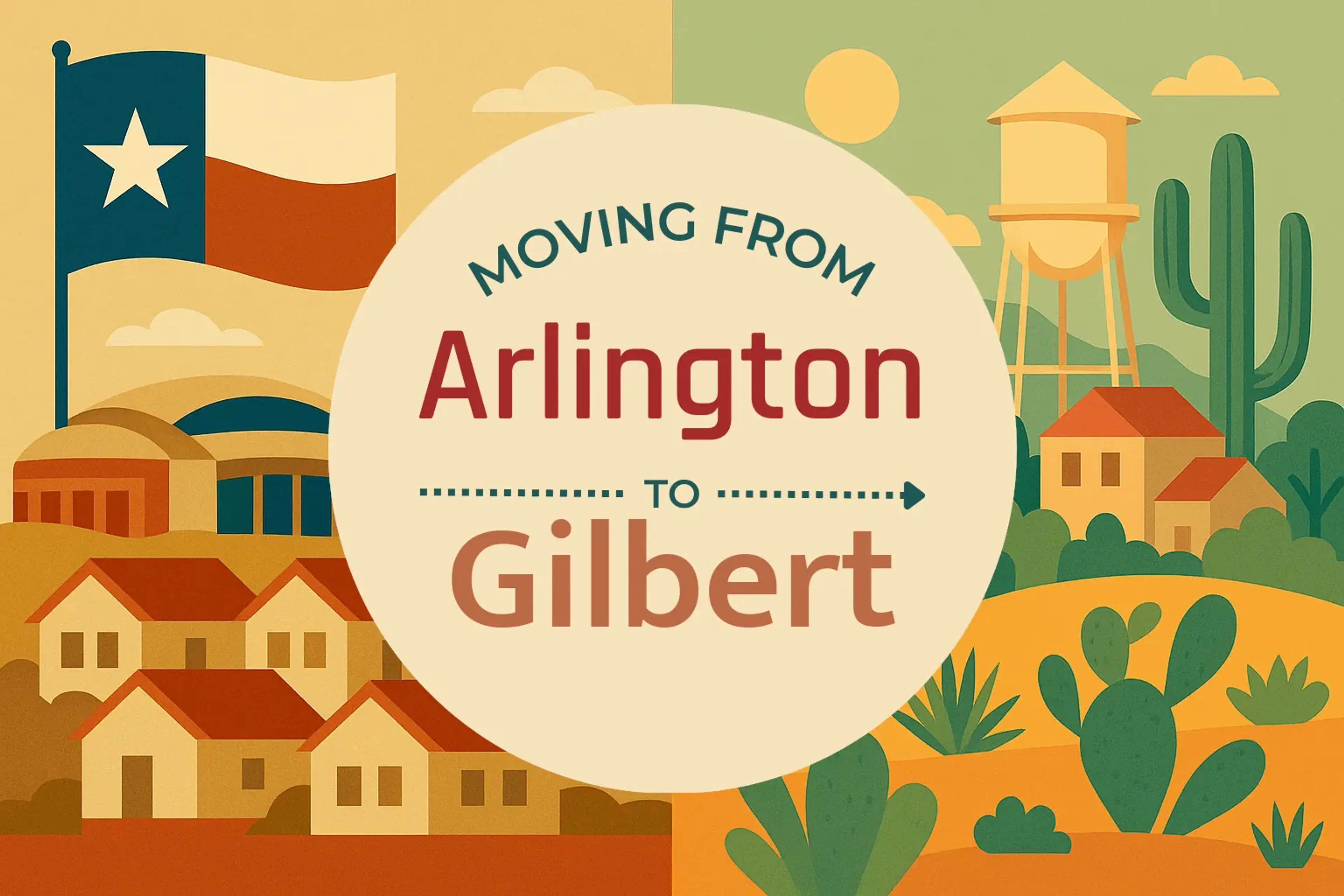 Side-by-side comparison of Arlington to Gilbert moving companies