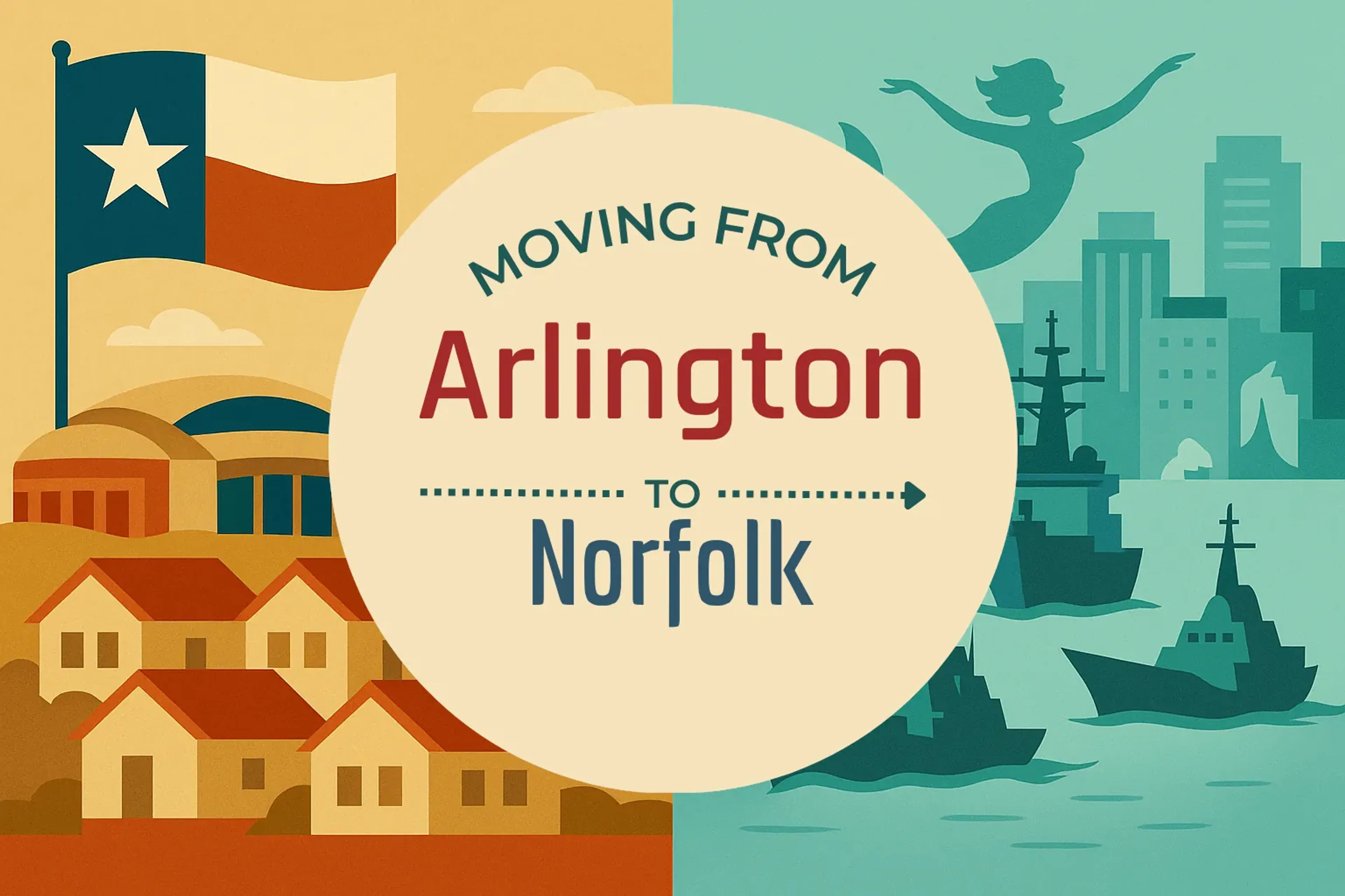 Side-by-side comparison of Arlington to Norfolk moving companies