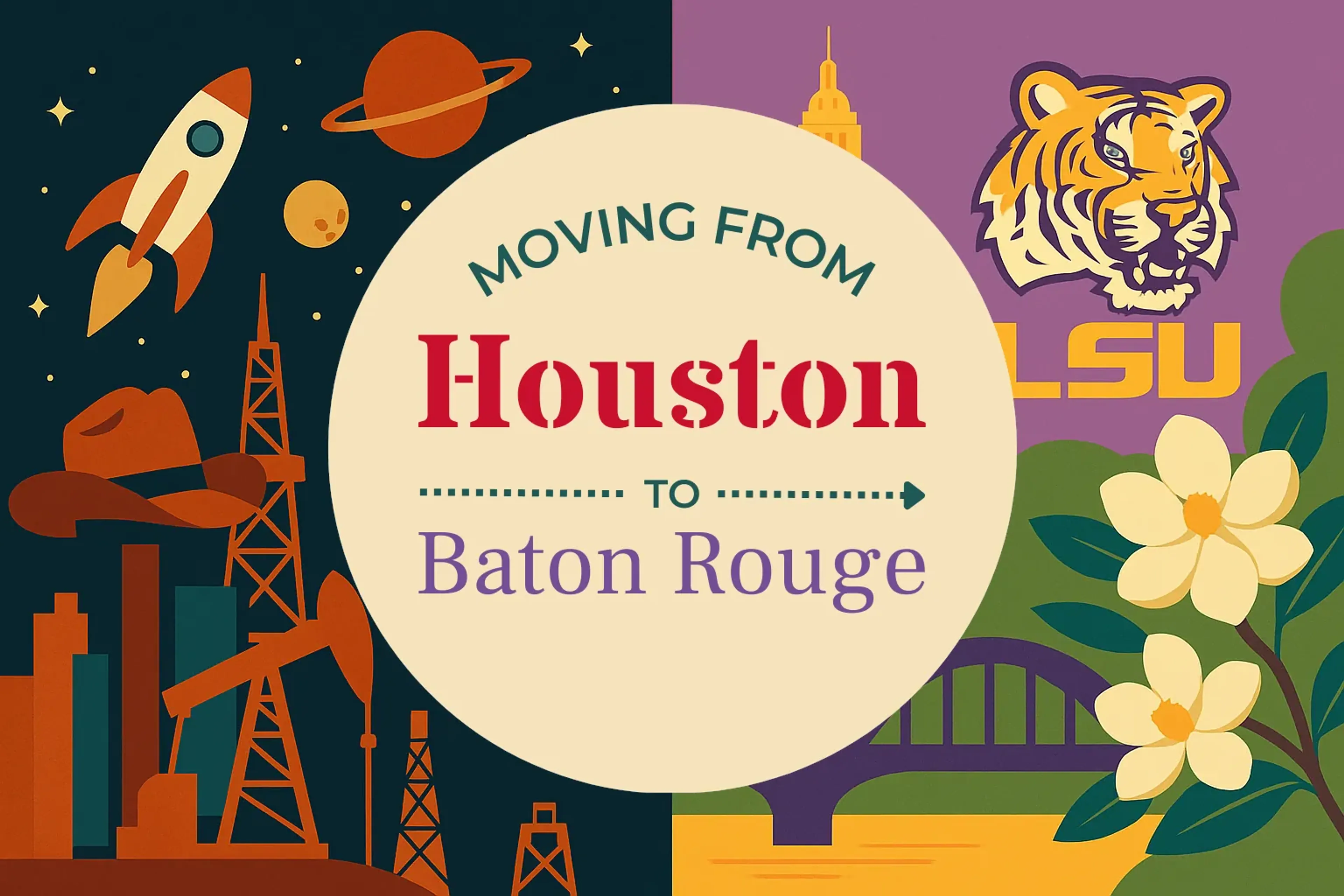 Side-by-side comparison of Houston to Baton Rouge moving companies
