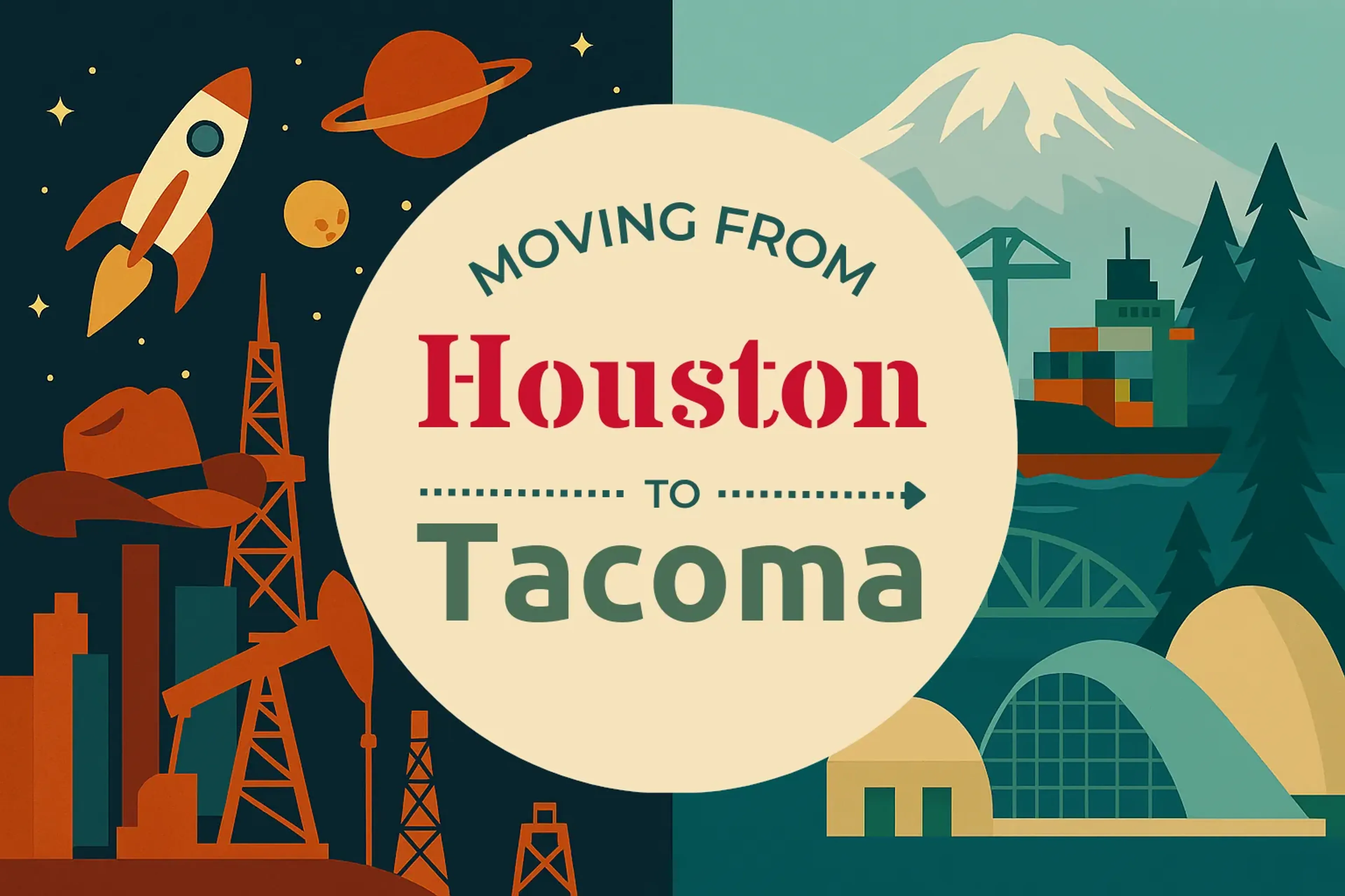 Side-by-side comparison of Houston to Tacoma moving companies