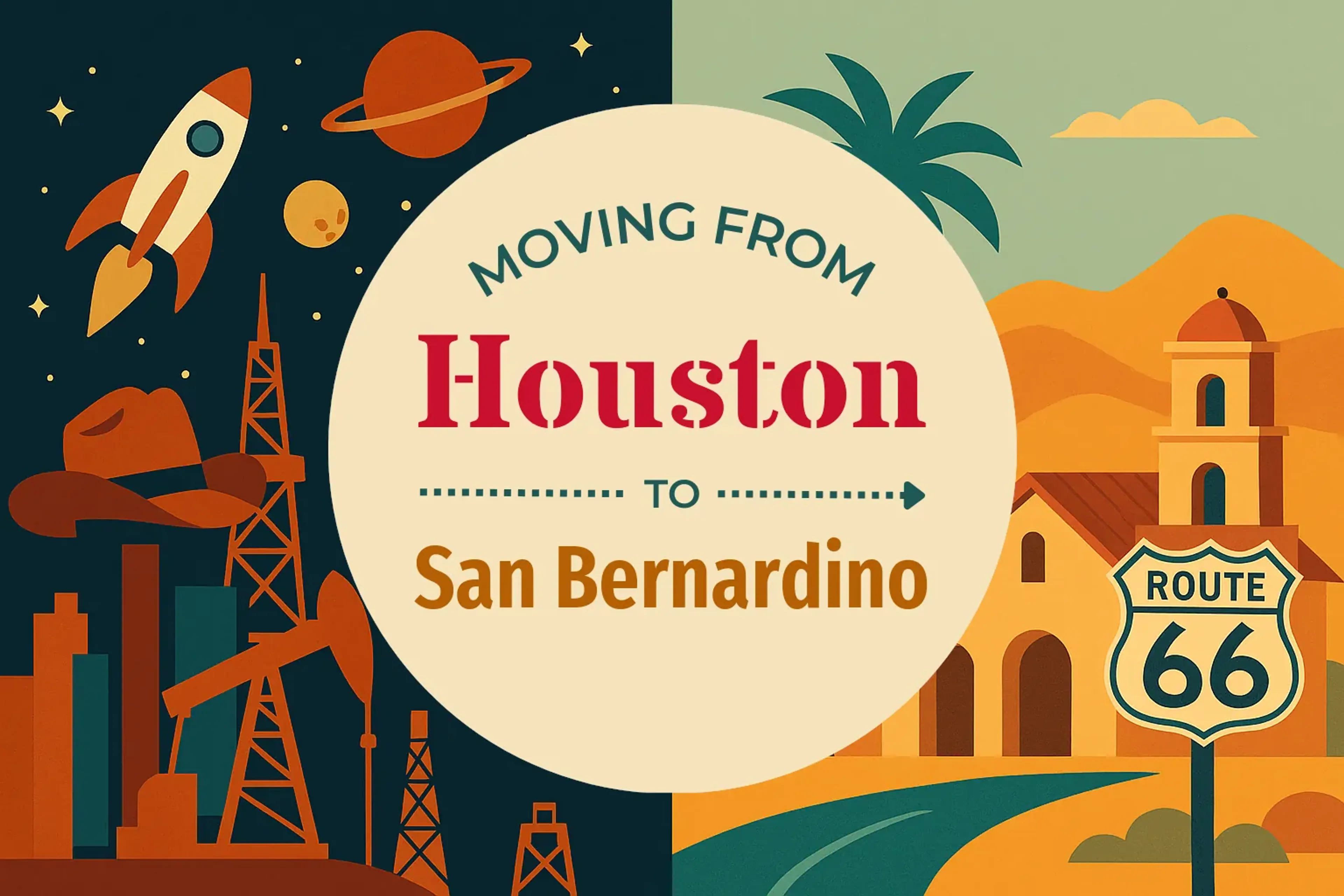 Side-by-side comparison of Houston to San Bernardino moving companies