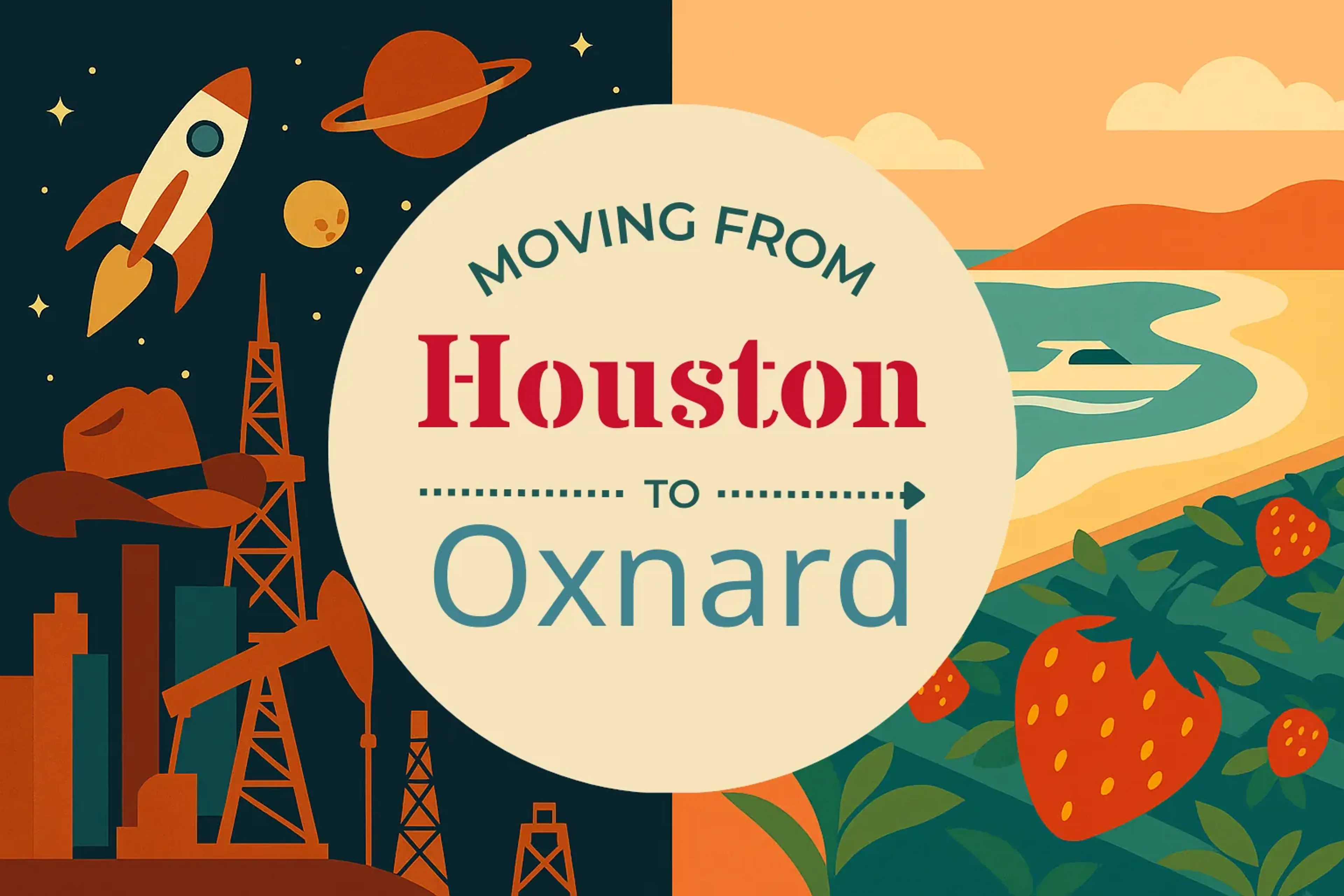 Side-by-side comparison of Houston to Oxnard moving companies