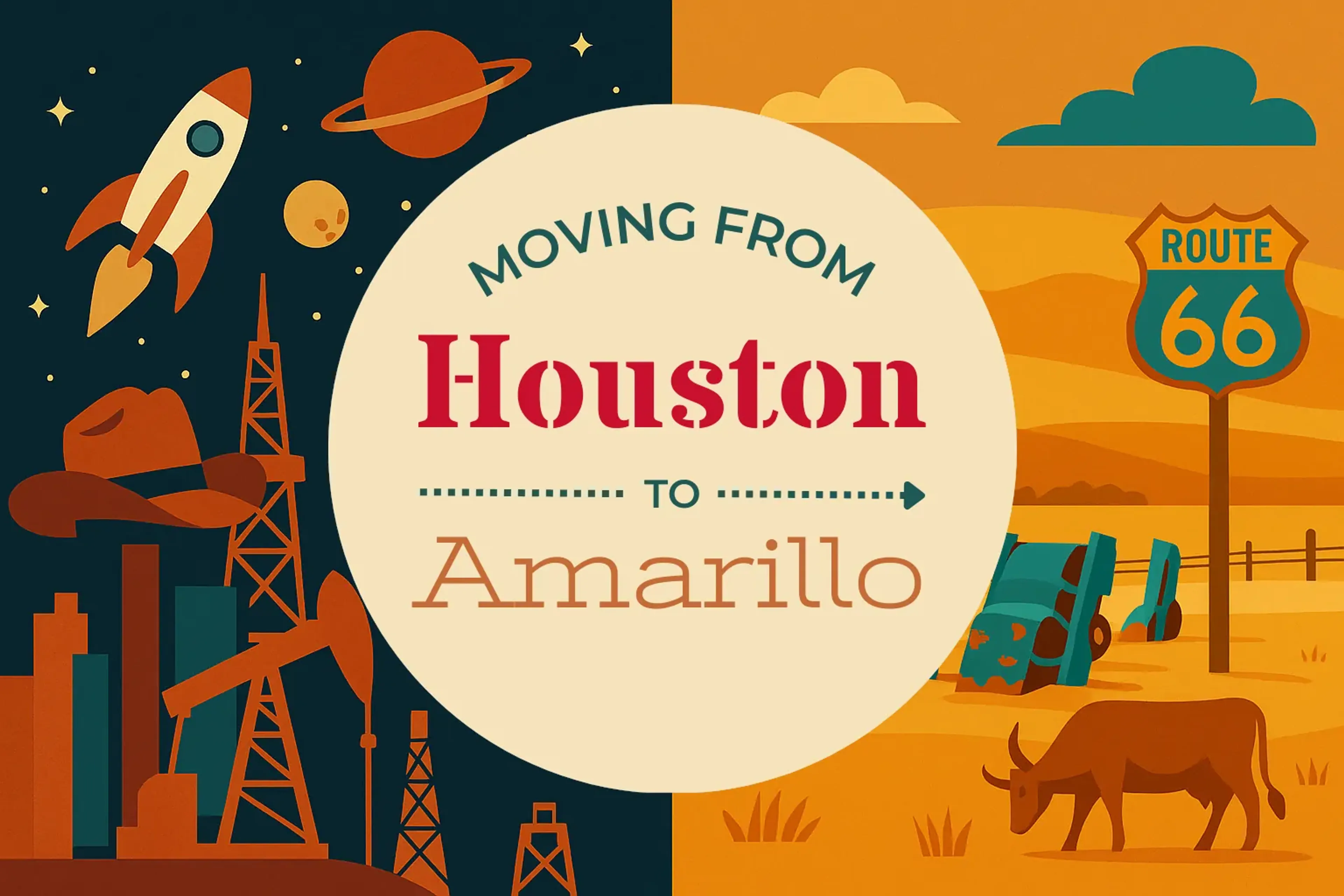Side-by-side comparison of Houston to Amarillo moving companies