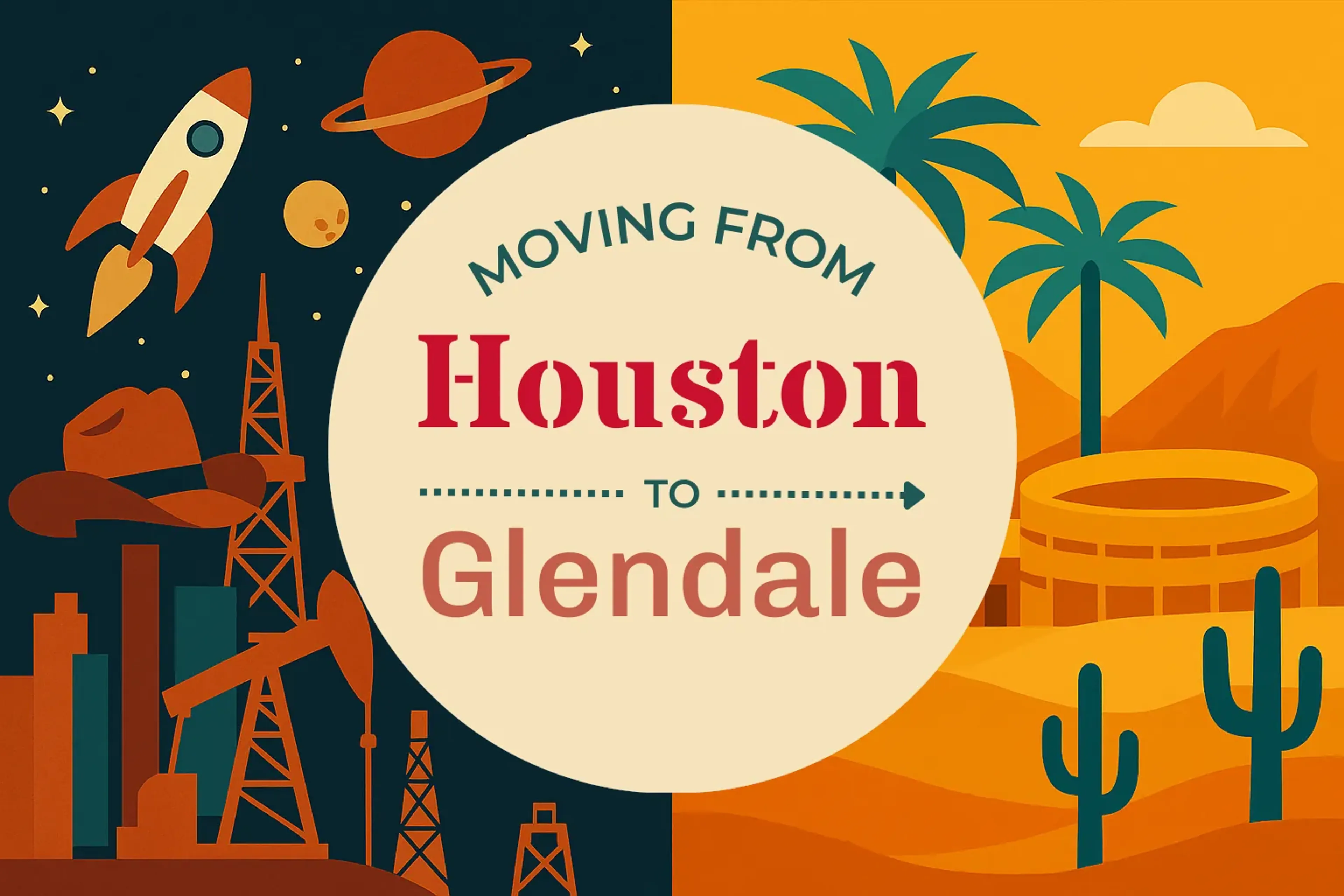 Side-by-side comparison of Houston to Glendale moving companies