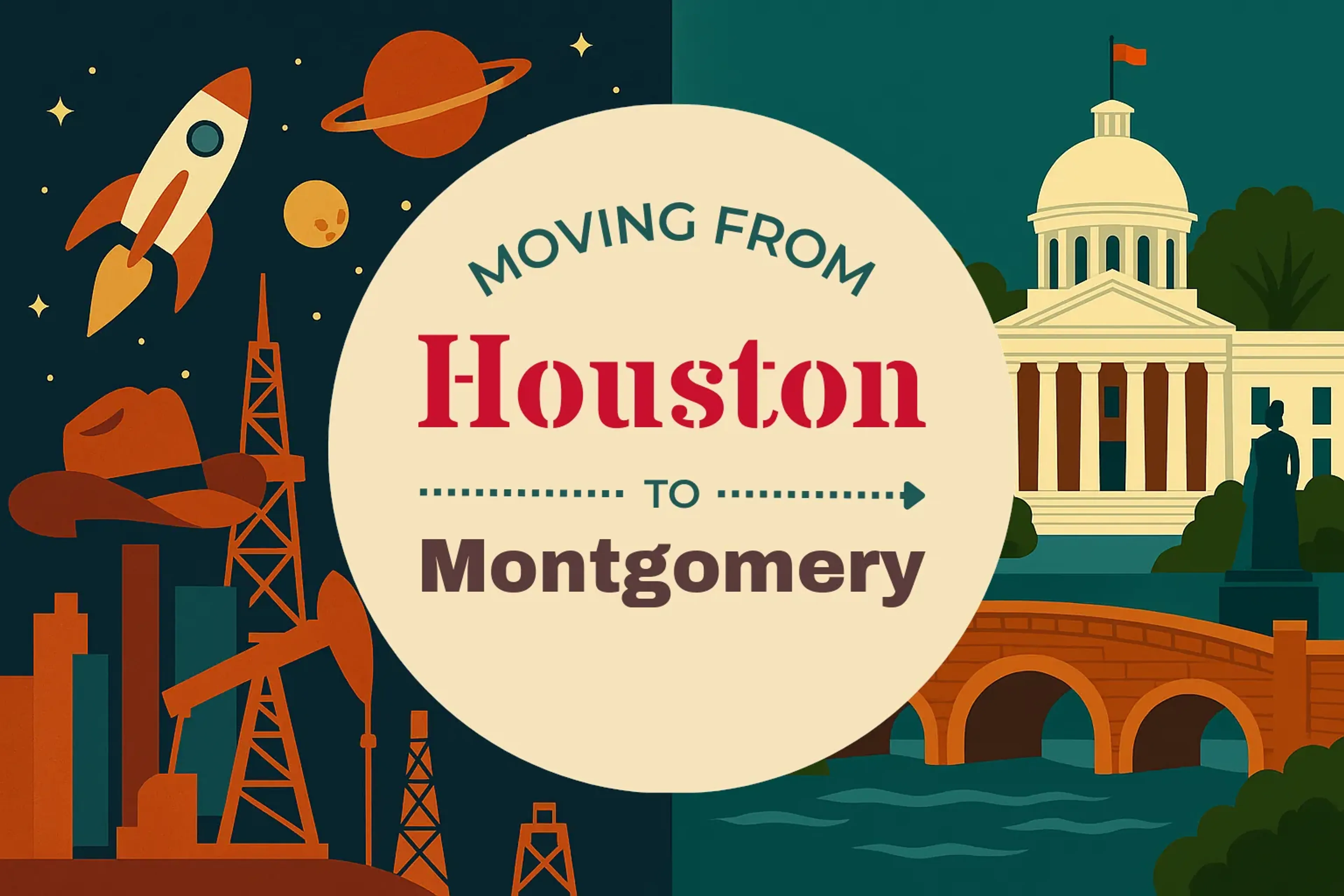 Side-by-side comparison of Houston to Montgomery moving companies