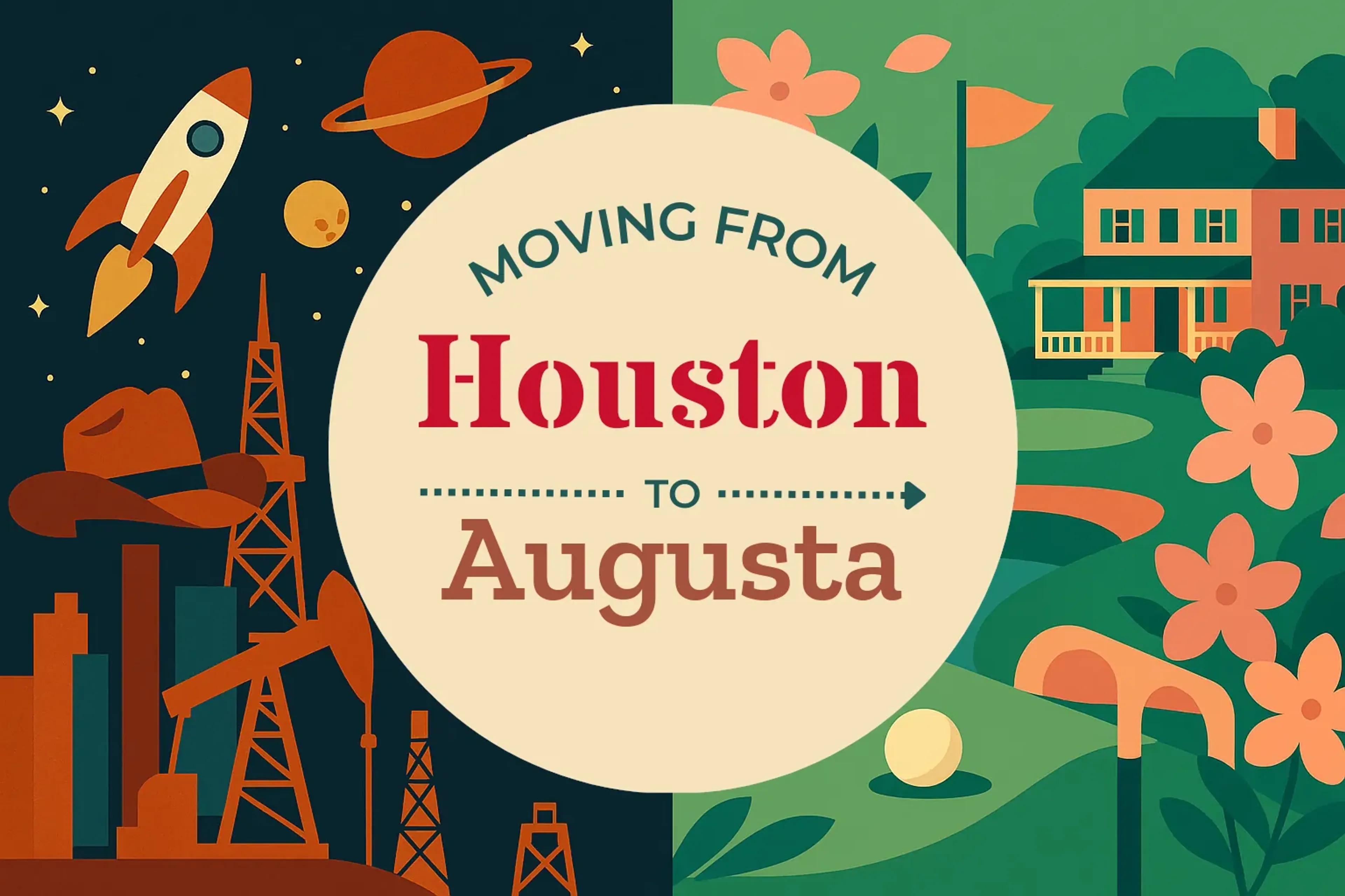 Side-by-side comparison of Houston to Augusta moving companies
