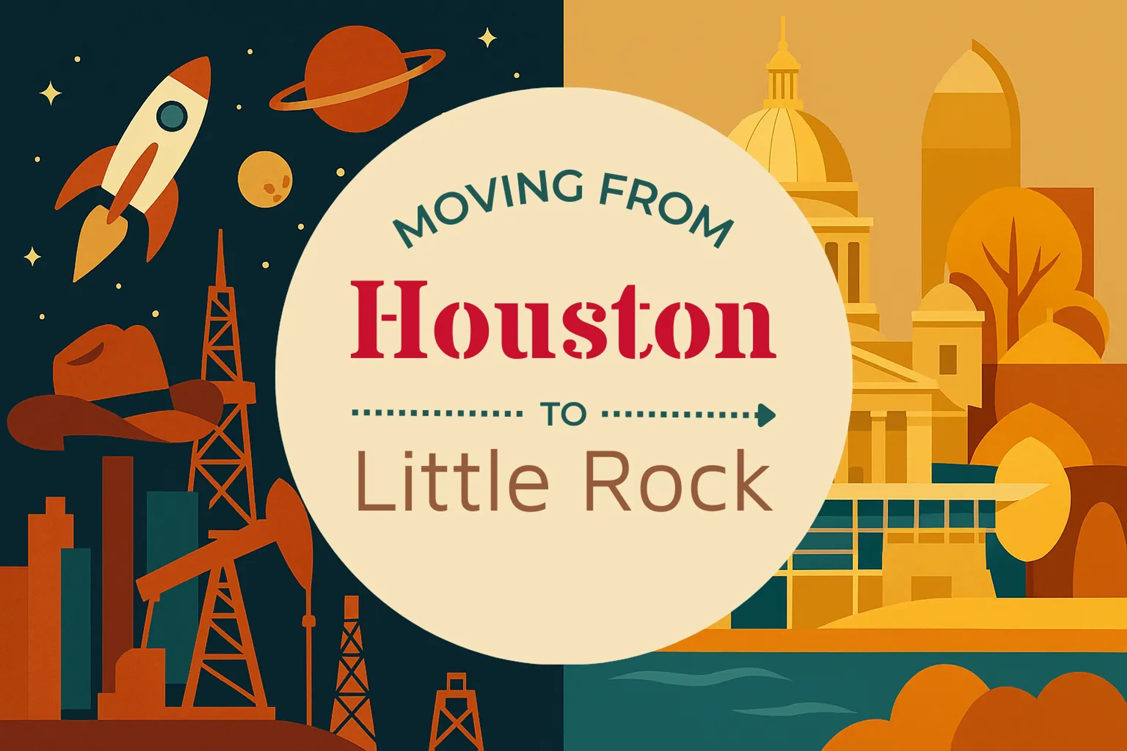 Side-by-side comparison of Houston to Little Rock moving companies