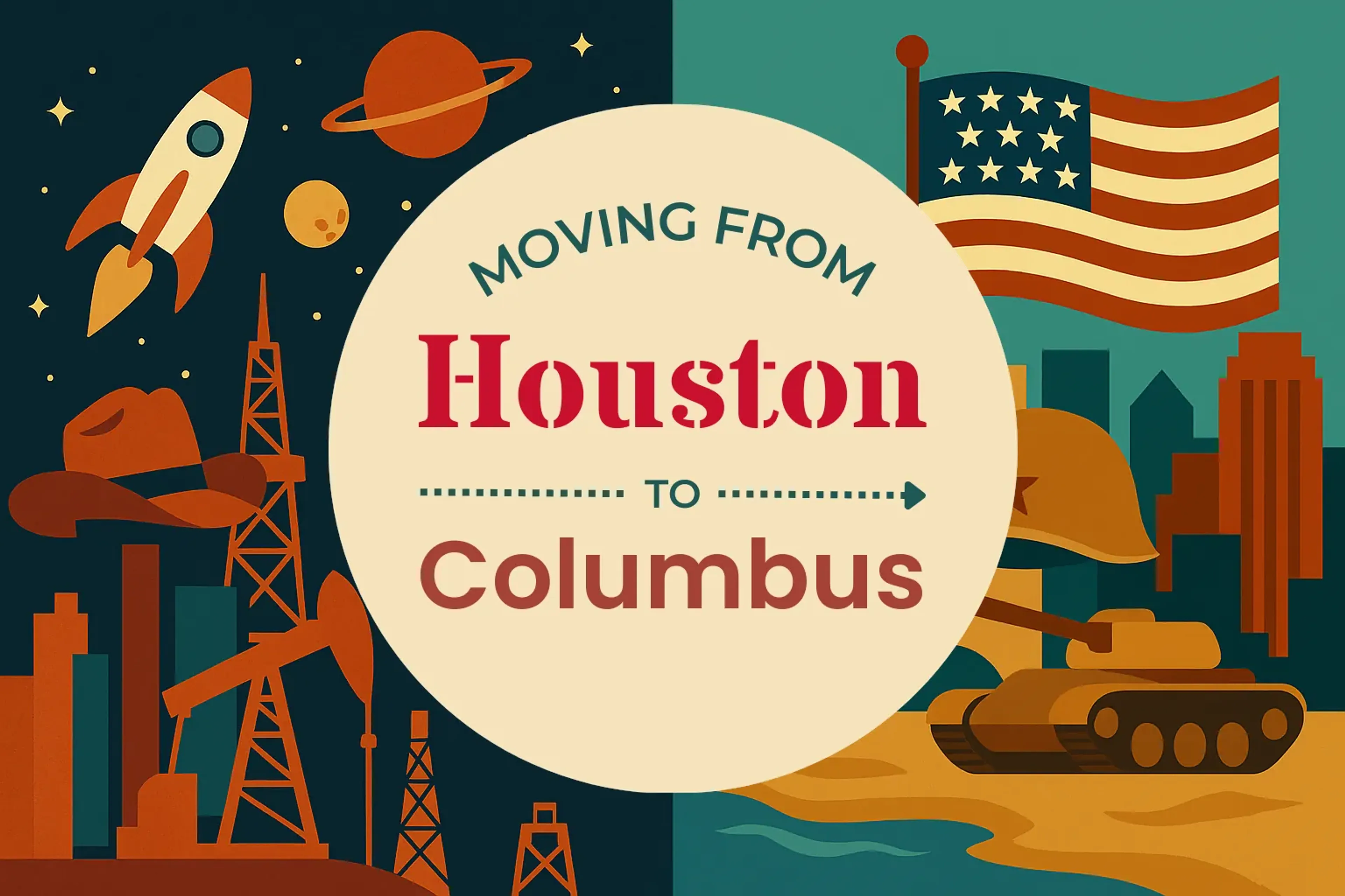 Side-by-side comparison of Houston to Columbus moving companies