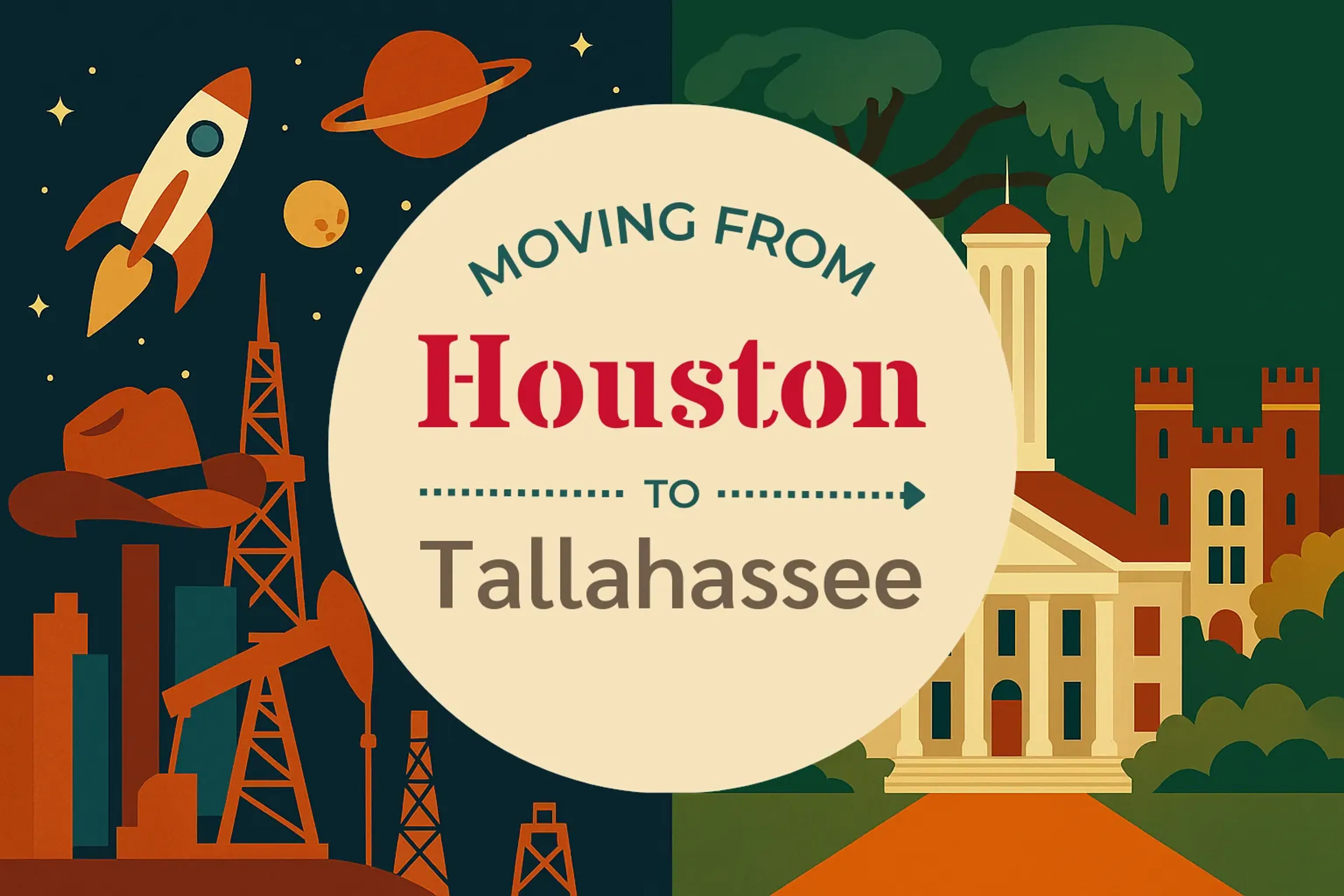 Side-by-side comparison of Houston to Tallahassee moving companies
