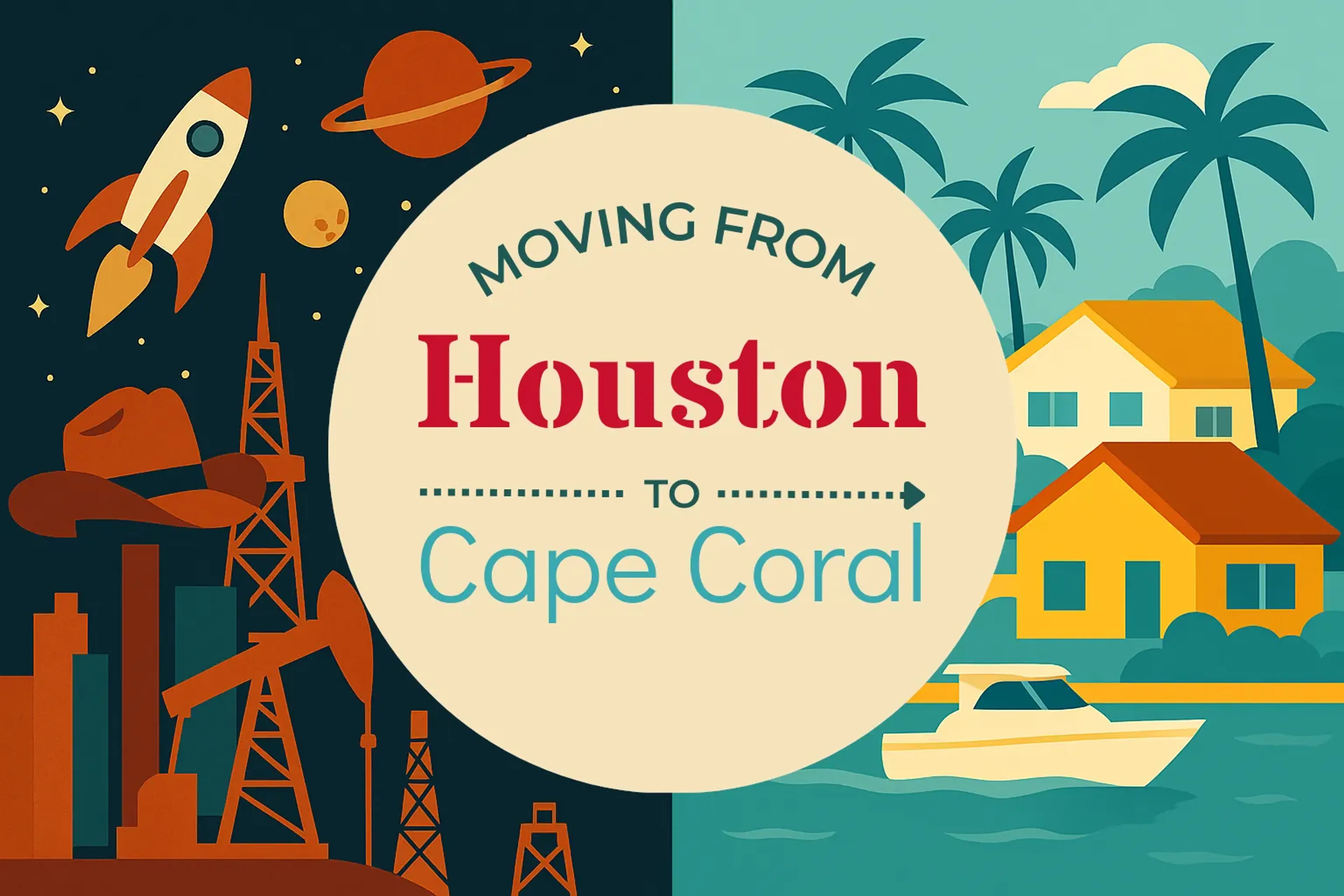 Side-by-side comparison of Houston to Cape Coral moving companies
