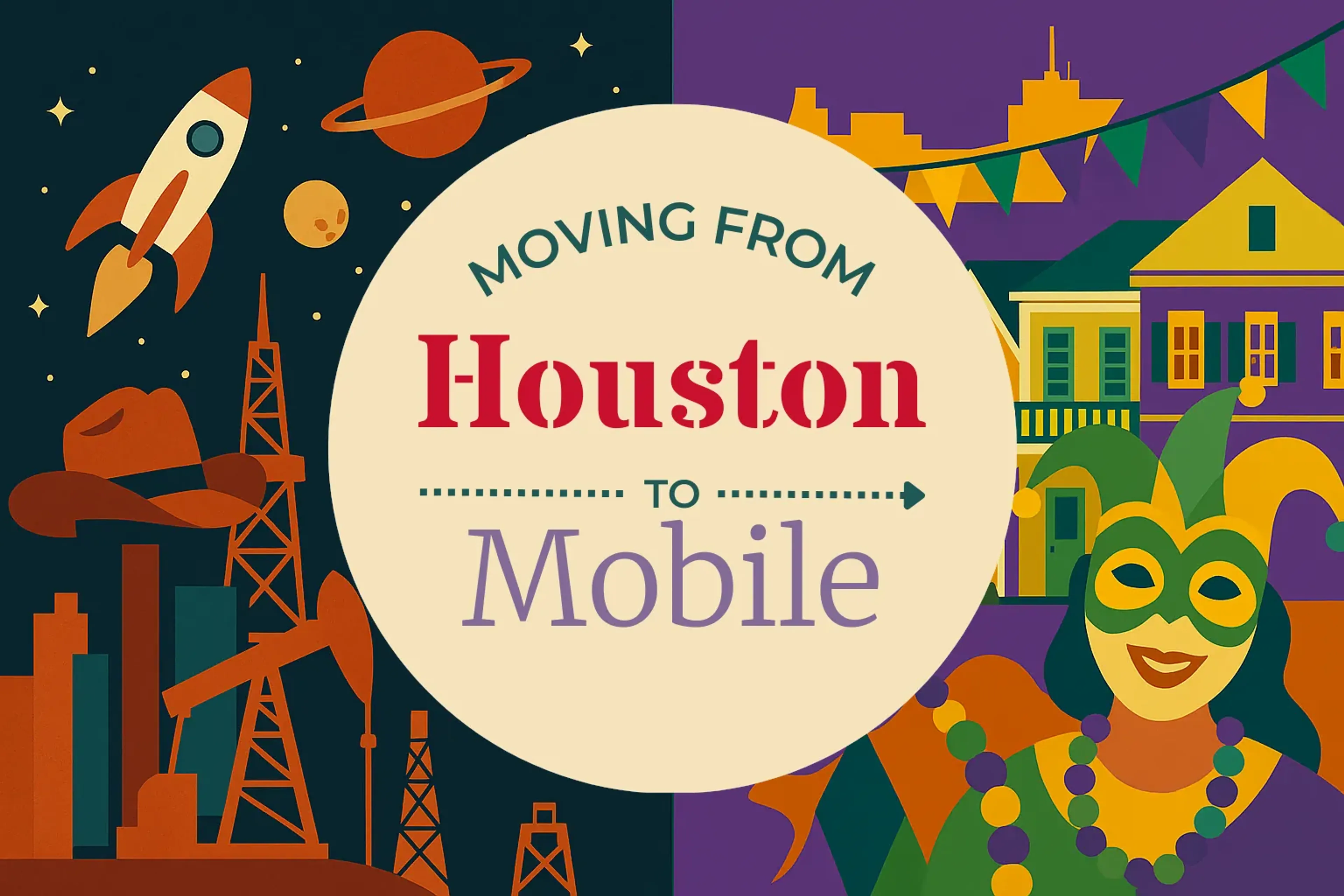 Side-by-side comparison of Houston to Mobile moving companies